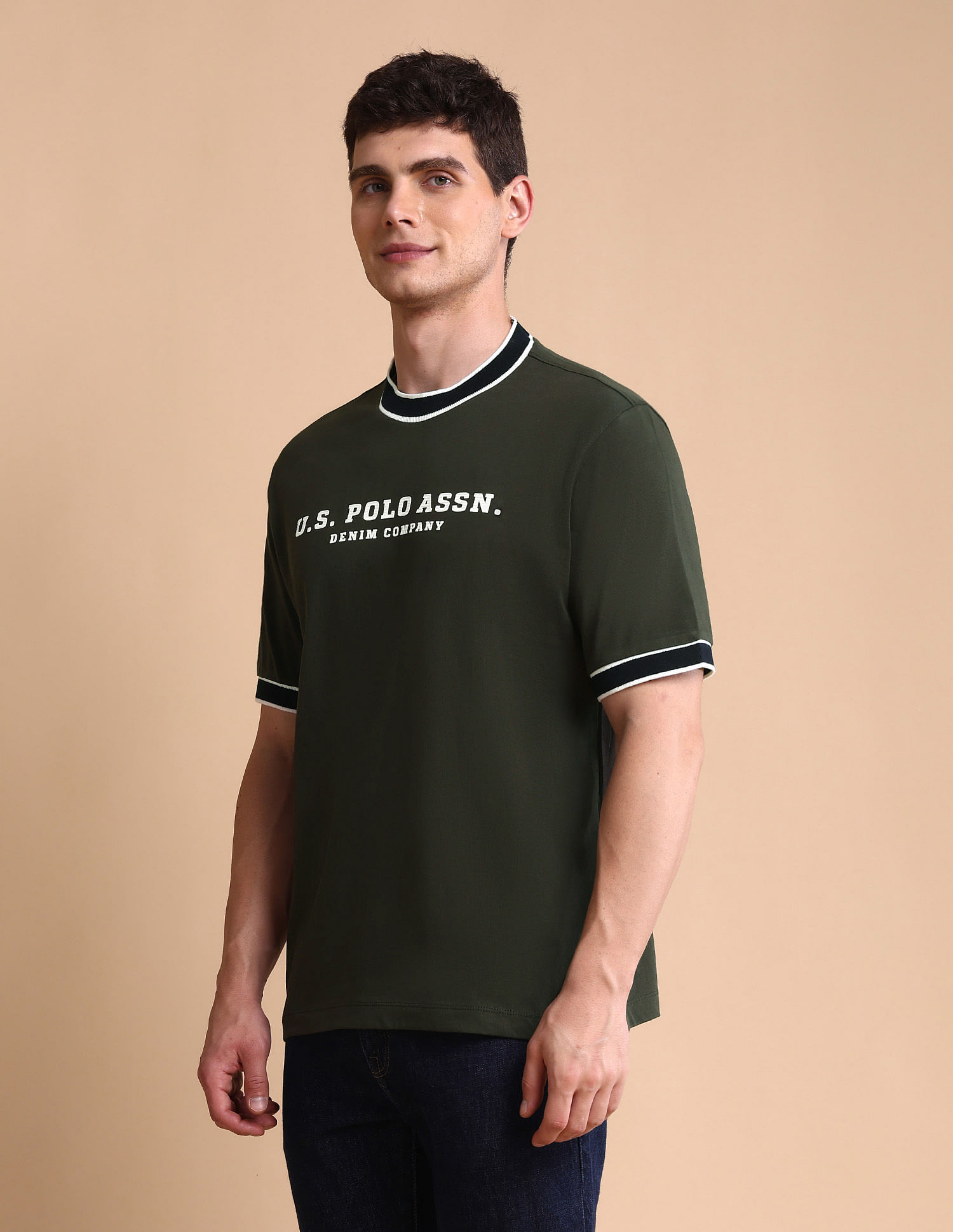 U.S. Polo Assn. Denim Co. Pure Cotton Muscle Fit T-Shirt
