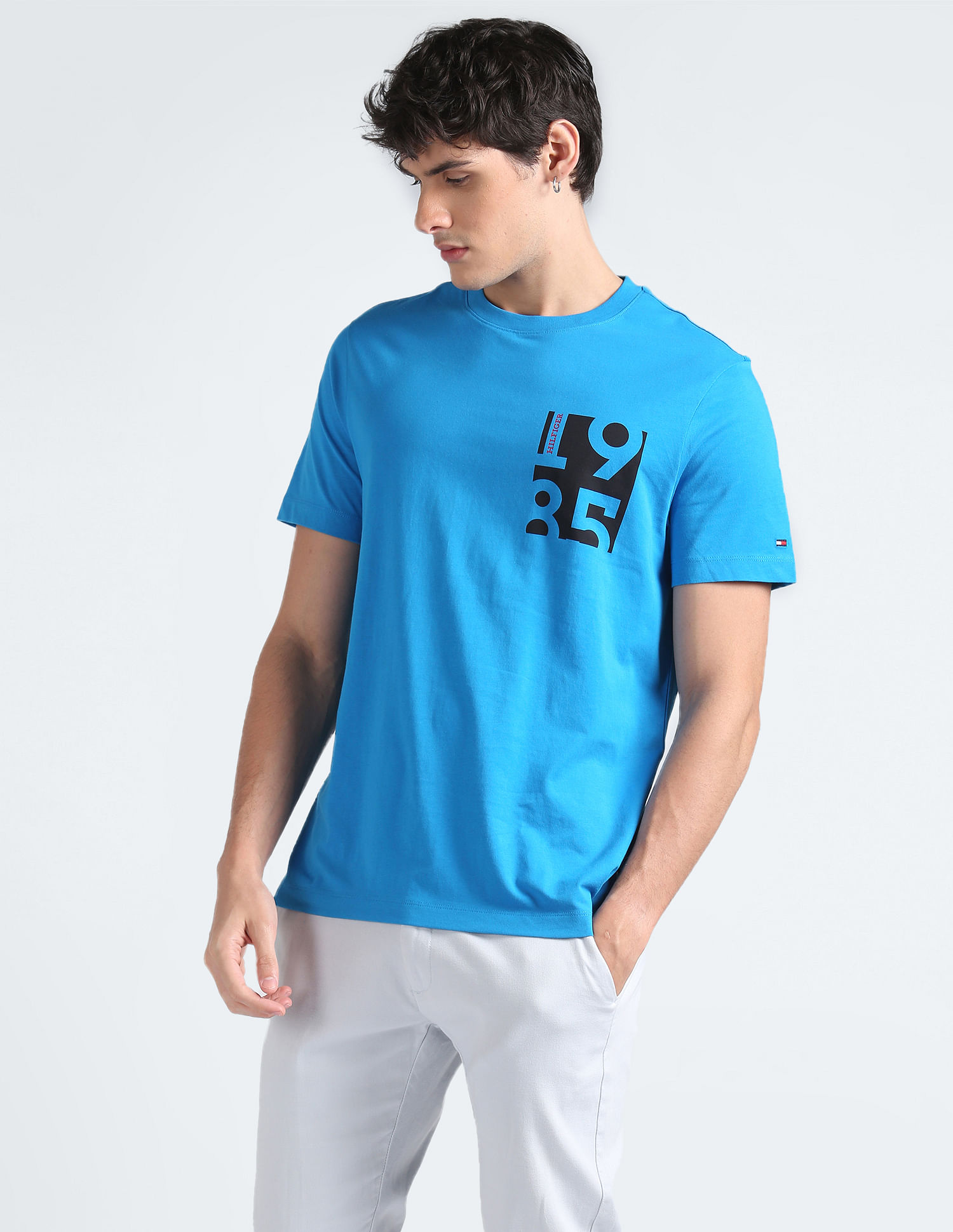 Tommy Hilfiger Chest Print Transitional Cotton T-Shirt