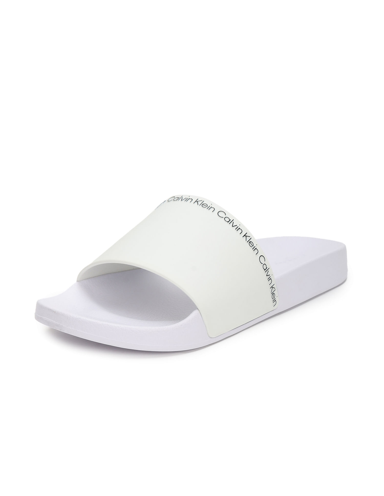 Calvin klein sliders sale mens white