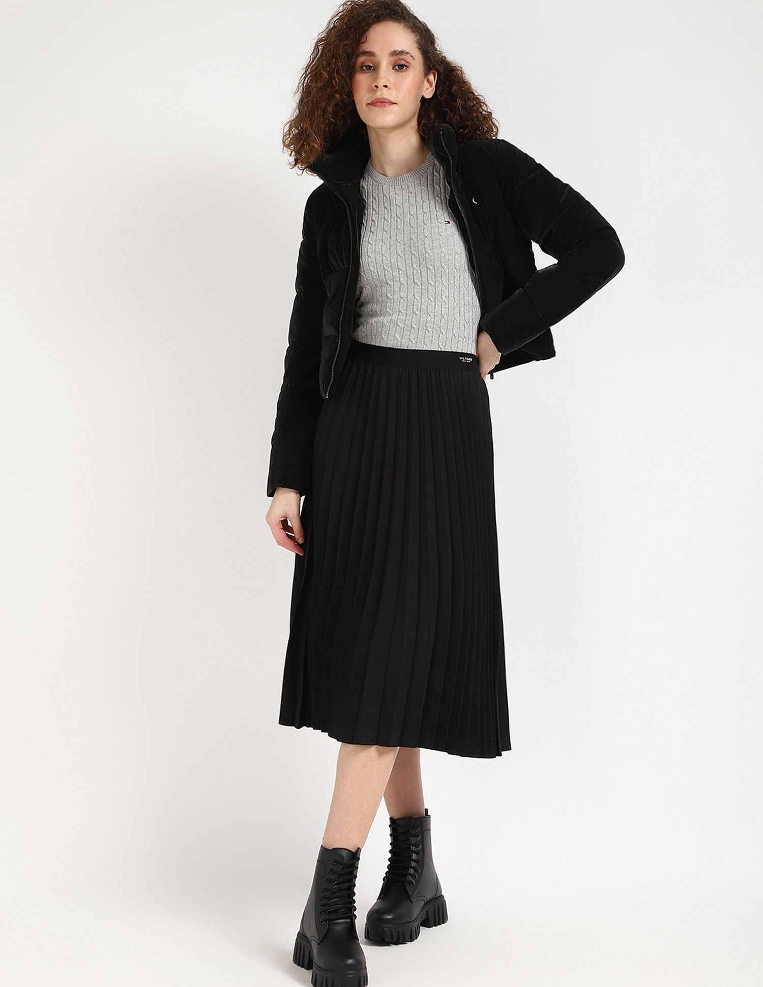 Tommy Hilfiger Regular-Fit Solid High-Rise Skirt