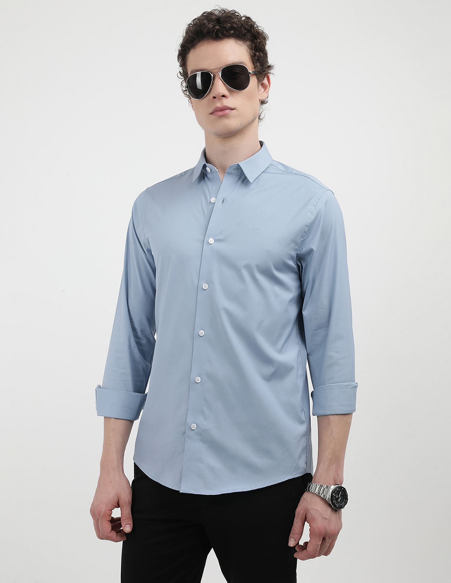 Calvin Klein Jeans Stretch Poplin Slim Shirt