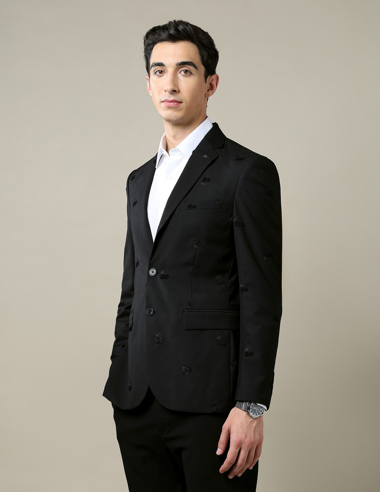 Arrow Embroidered Tailored Fit 1851 Blazer