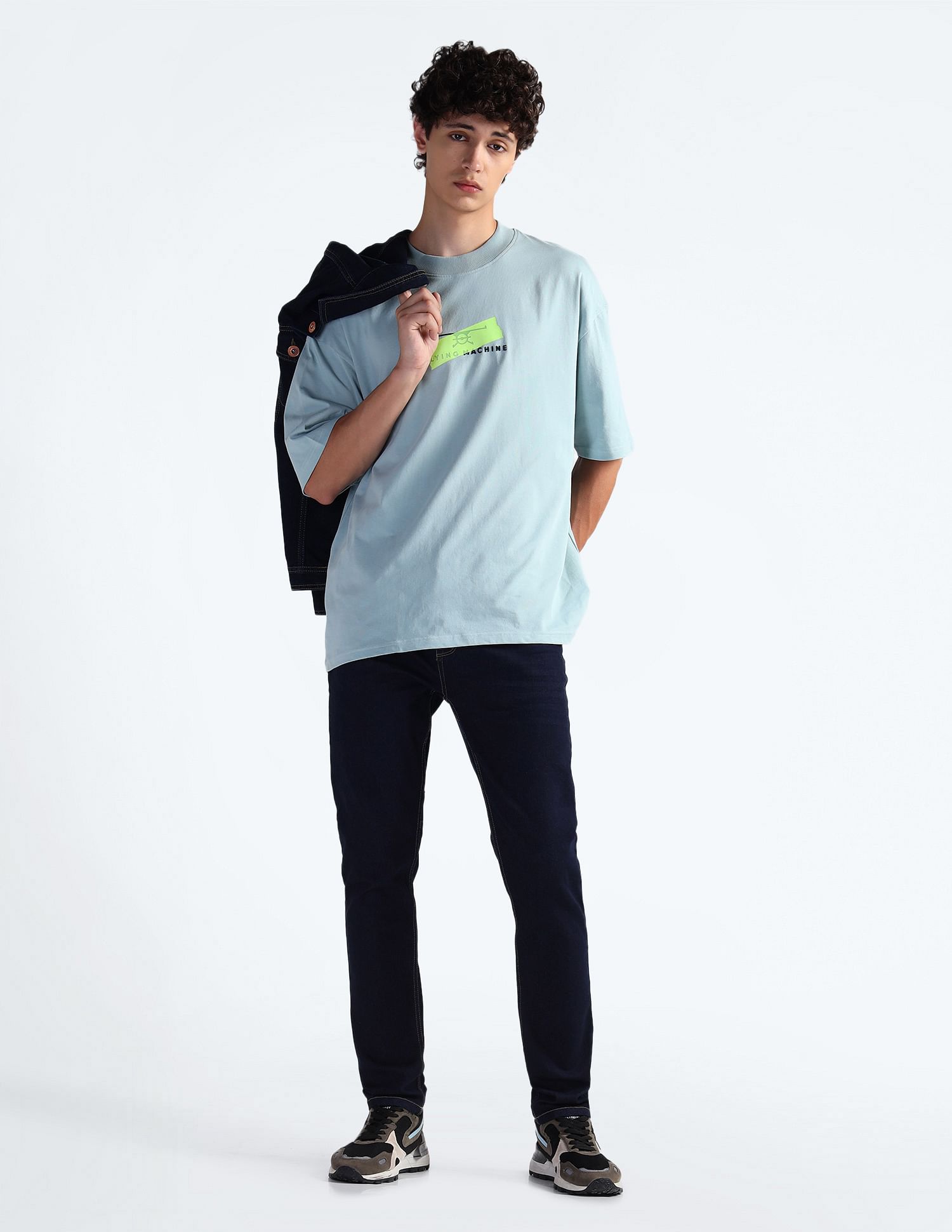 Flying Machine Slash Slim Tapered Rinsed Jeans