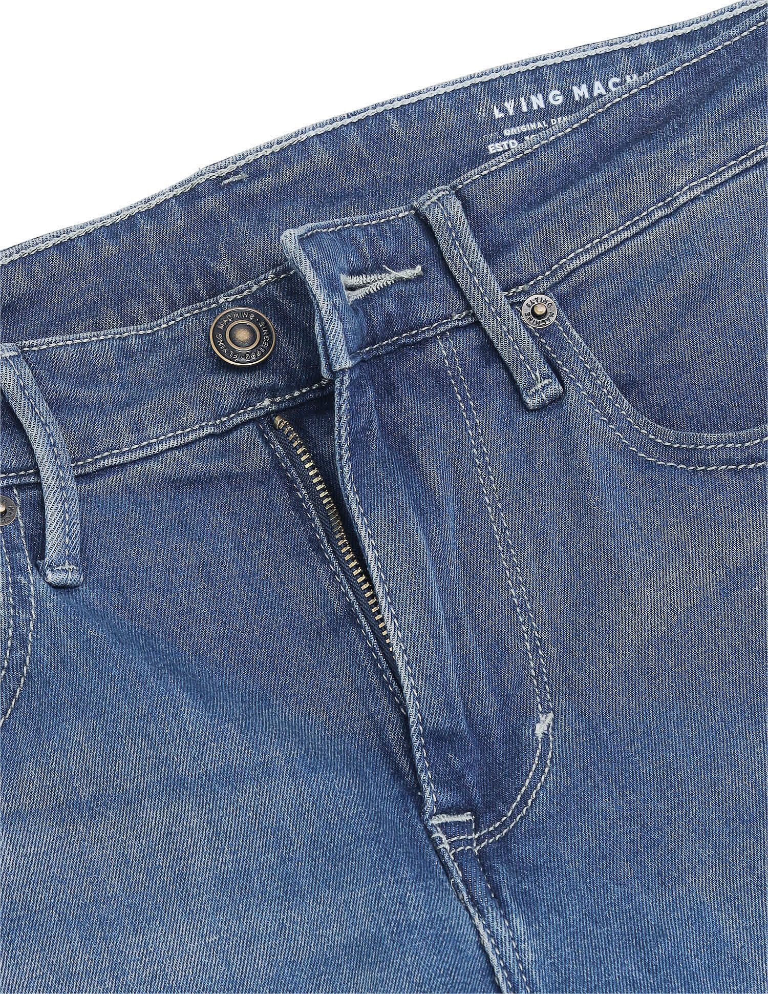 Flying Machine Slash Slim Tapered Mid Rise Jeans
