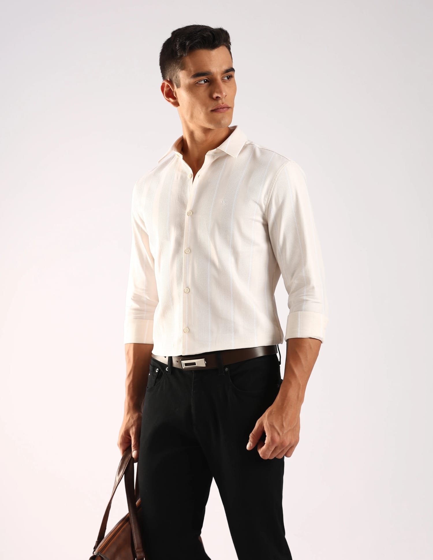 Buy Calvin Klein Jeans Striped Slim Fit Cotton Shirt