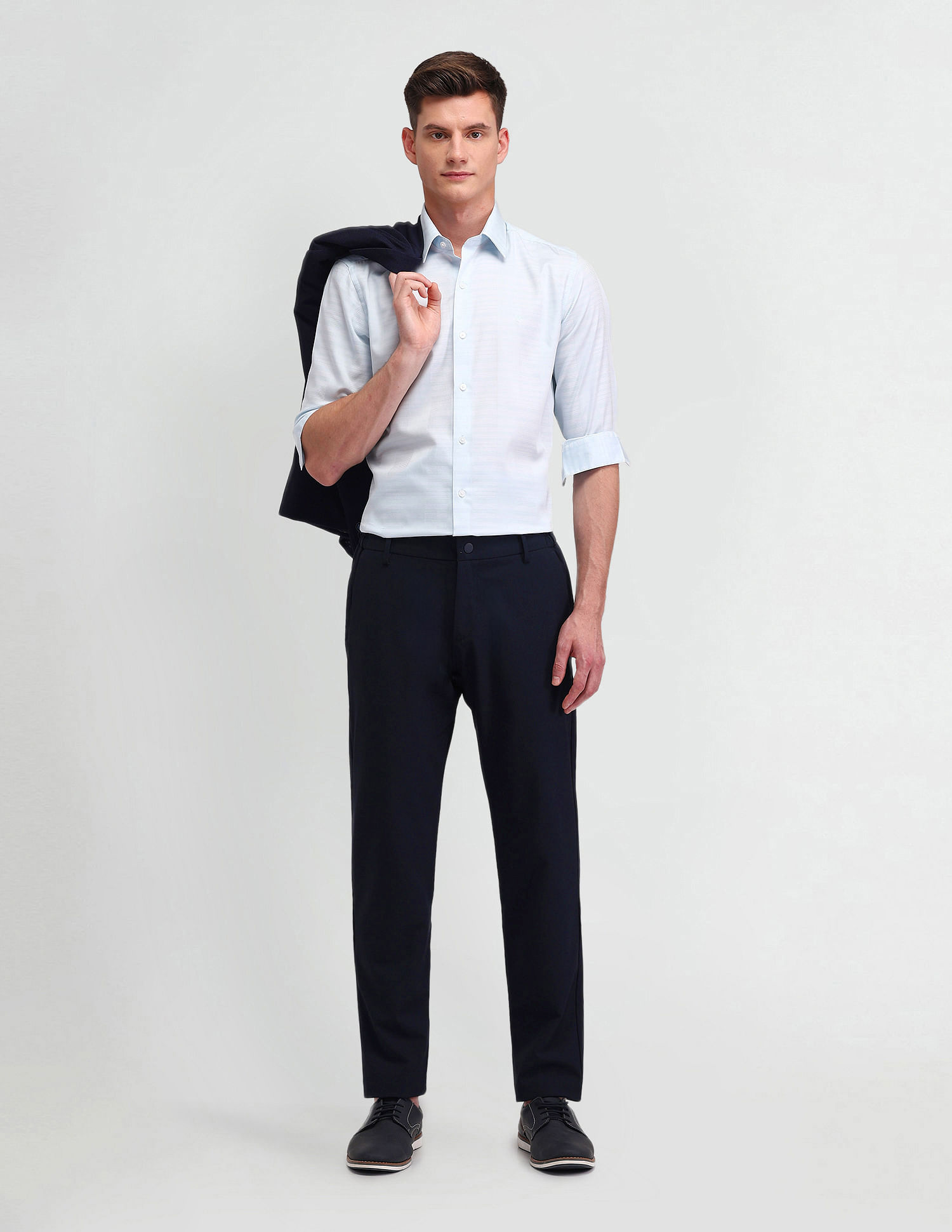 Arrow Newyork Horizontal Striped Manhattan Slim Fit Shirt