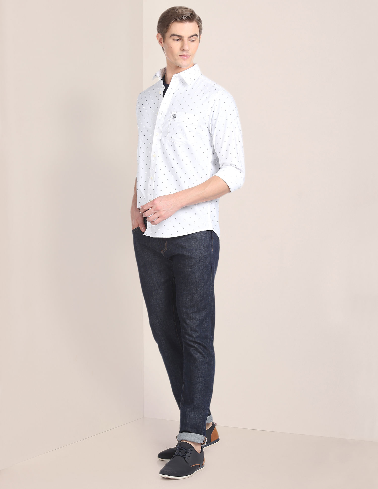 U.S. Polo Assn. Geometric Print Cotton Shirt