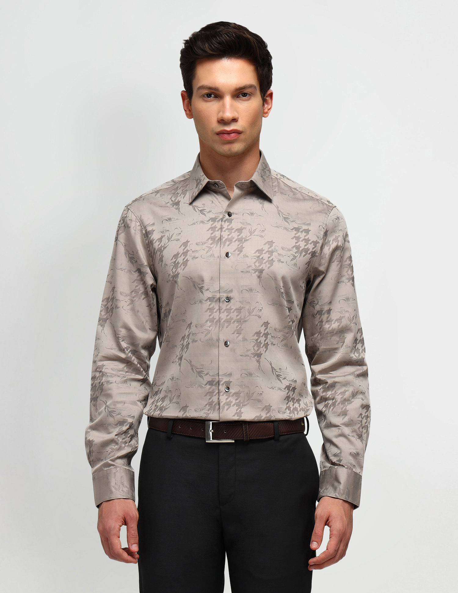 Arrow Slim Fit Textured Pattern Shirt
