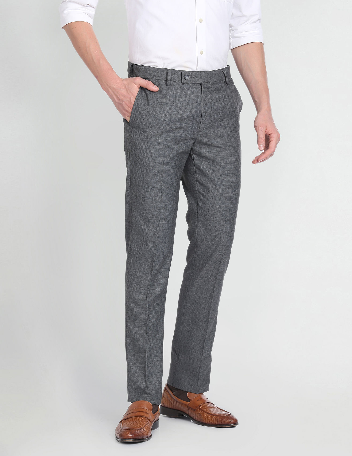 Arrow Patterned Dobby Autoflex Trousers