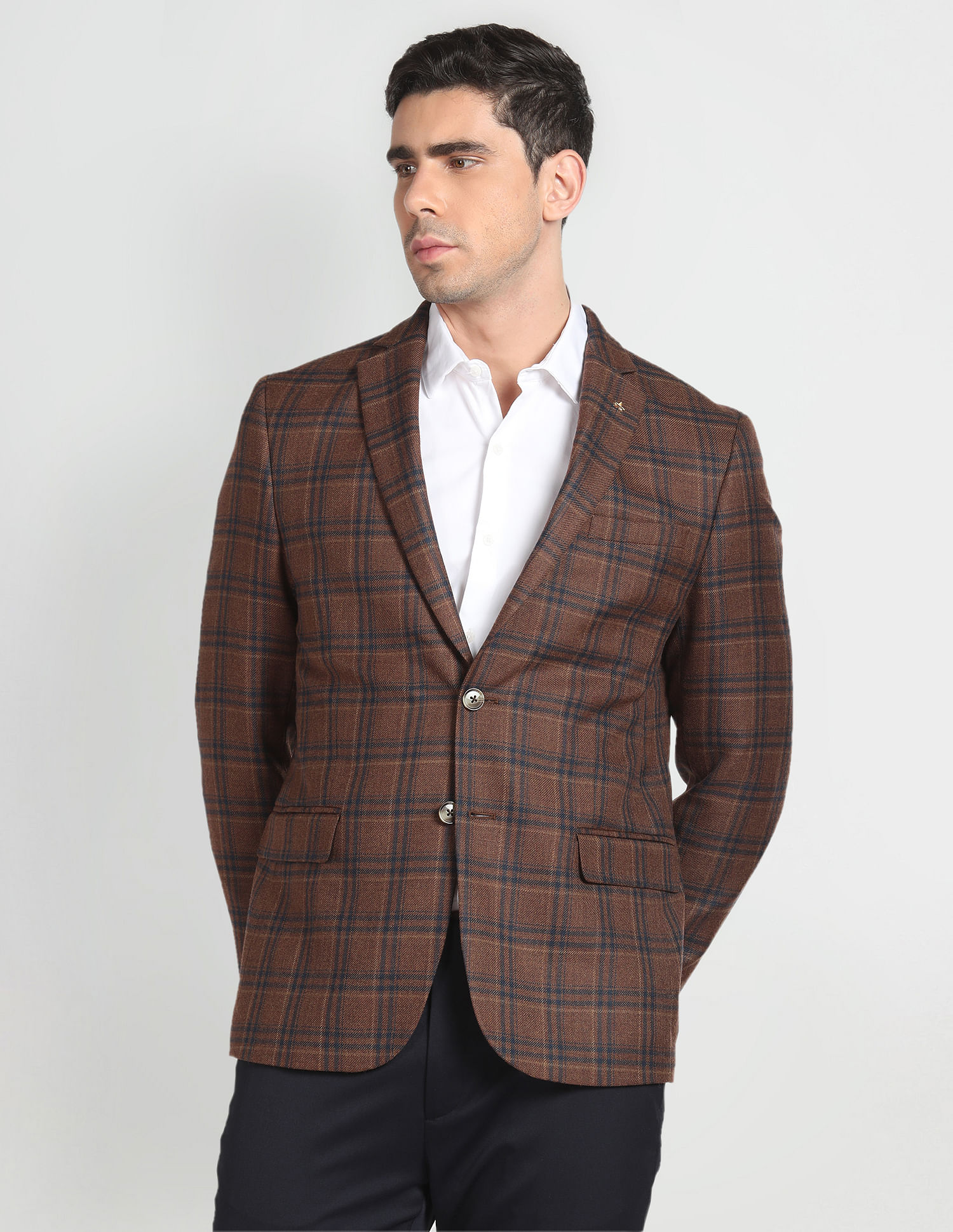 Tartan sale check blazer