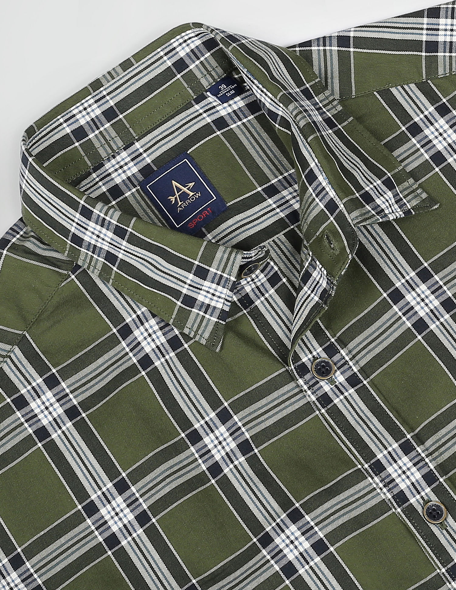 Arrow Sports Tartan Check Cotton Shirt