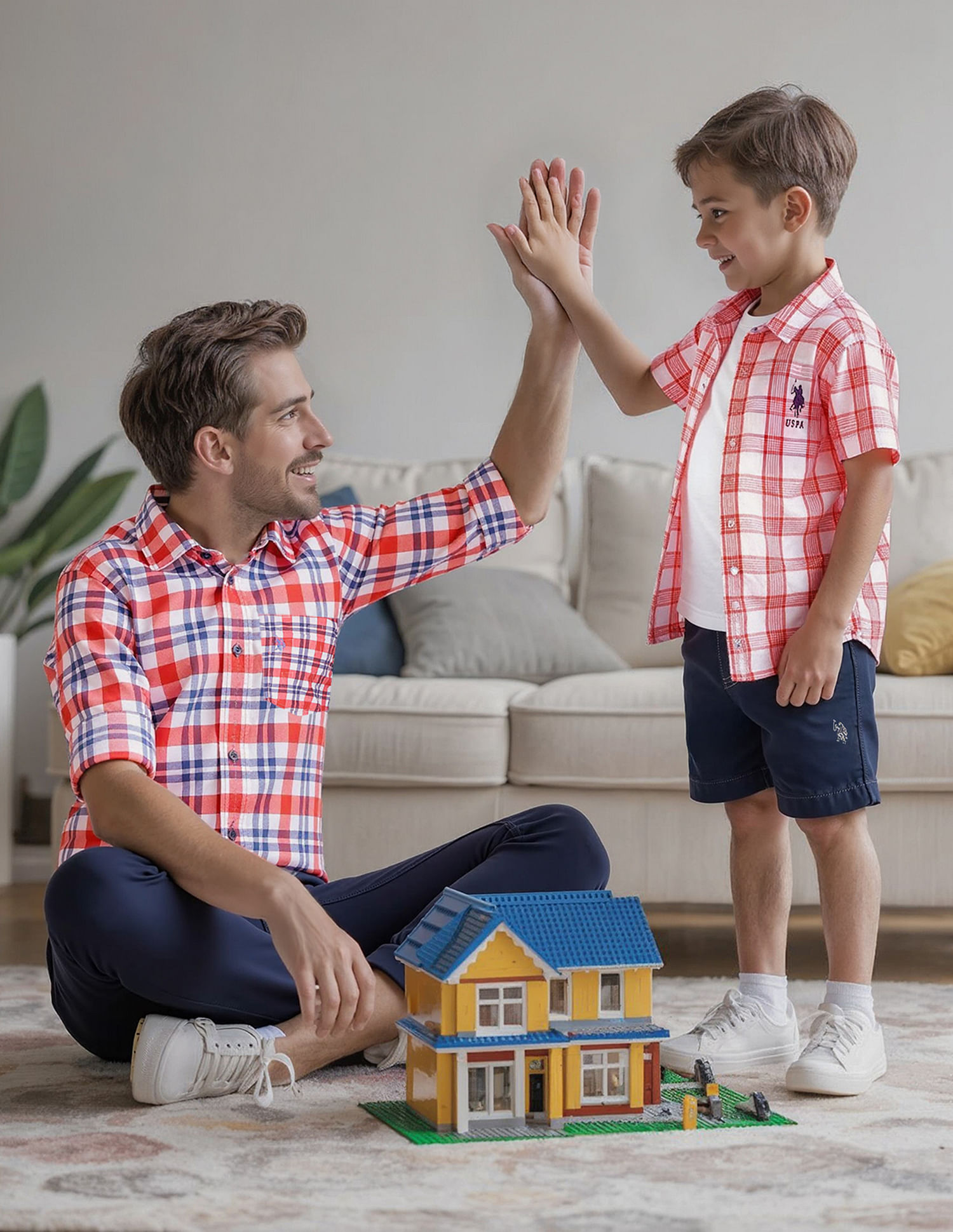 U.S. Polo Assn. Kids Boys Seersucker Check Shirt