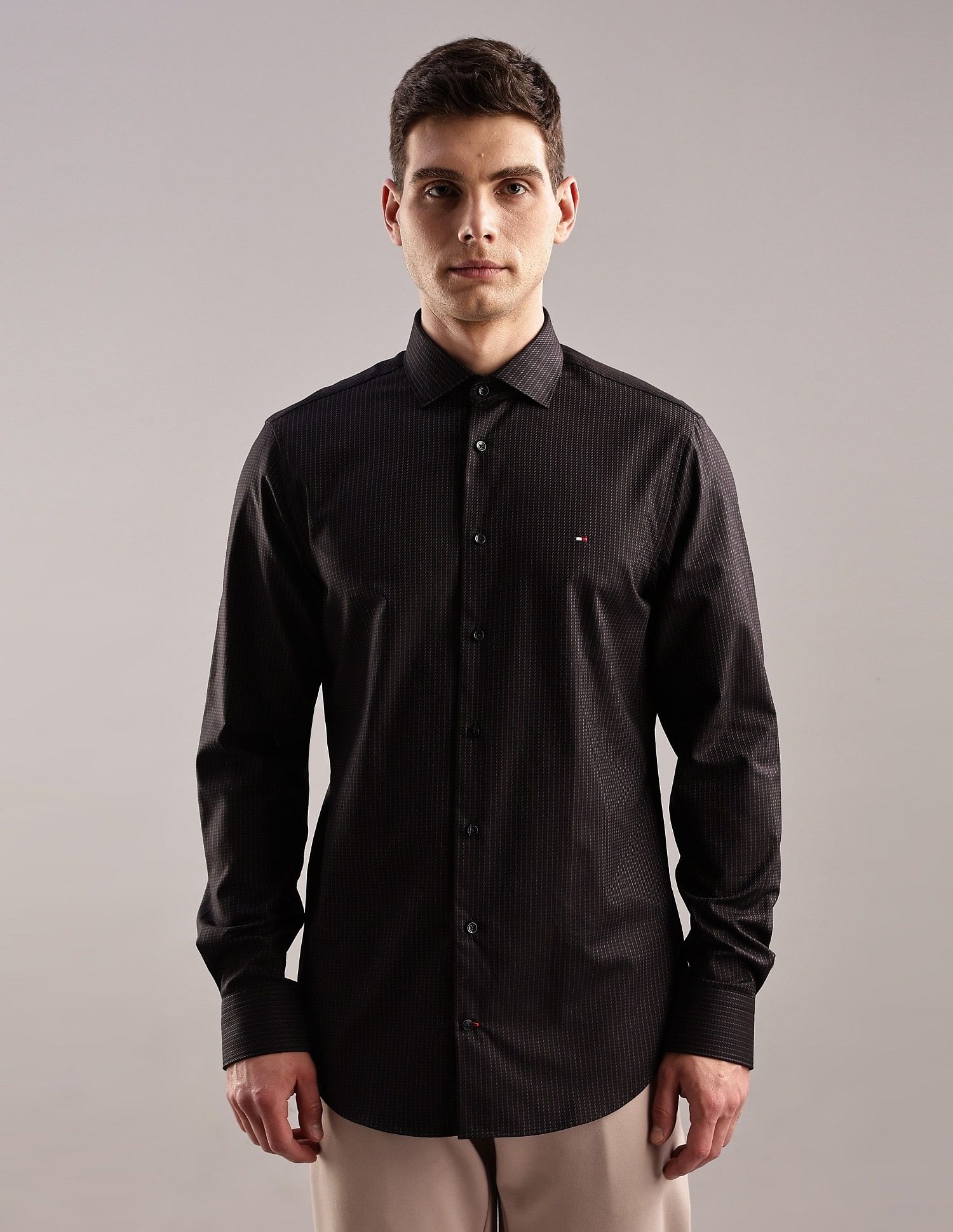 Tommy Hilfiger Striped Slim-Fit Cotton Shirt