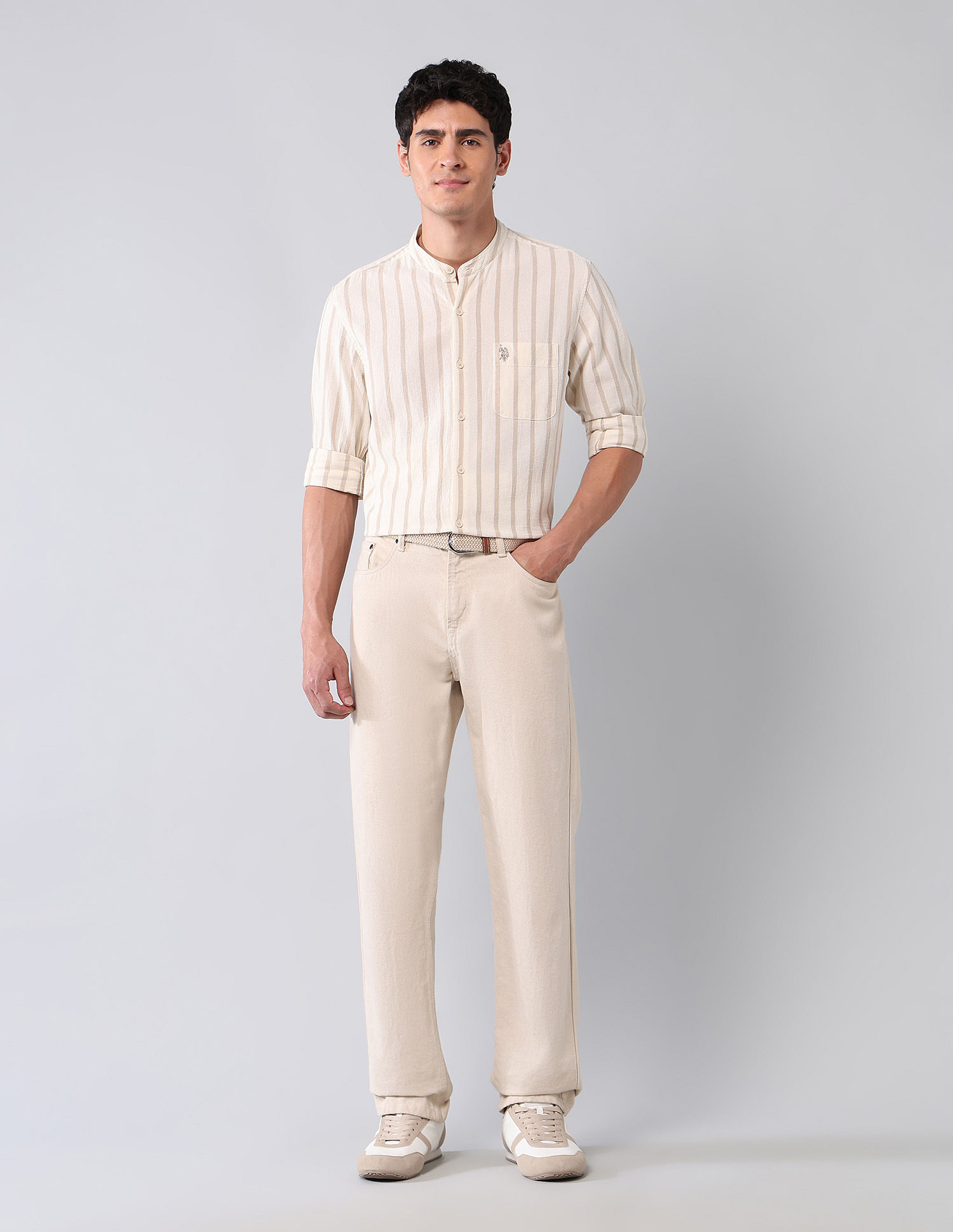 U.S. Polo Assn. Denim Co. Vertical Striped Pure Cotton Shirt