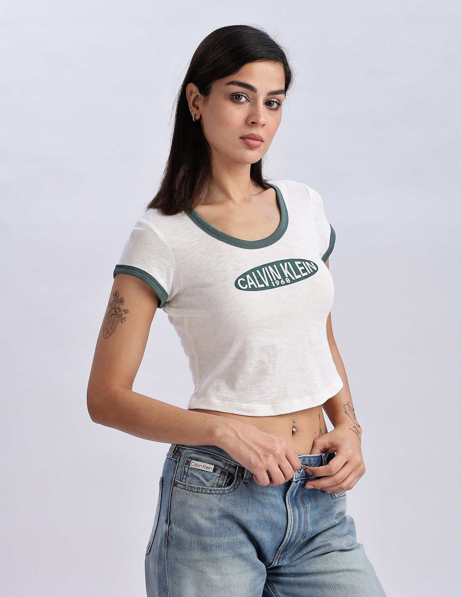 Calvin Klein Jeans Printed Slim Fit Cotton T-Shirt