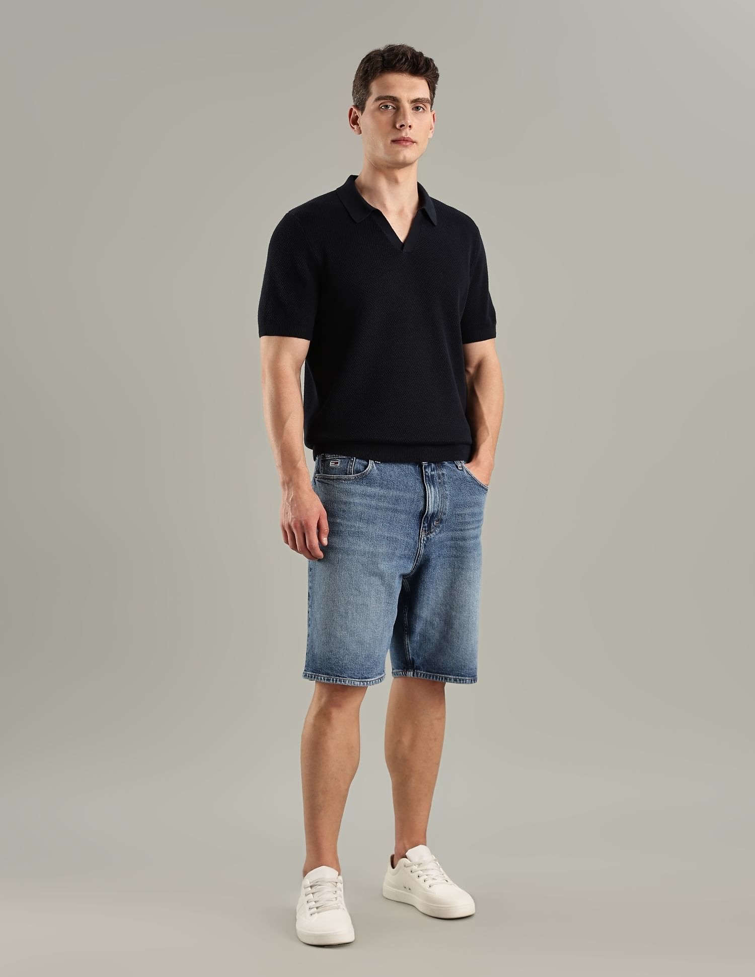 Tommy Hilfiger Texture Regular-Fit Cotton Polo T-Shirt