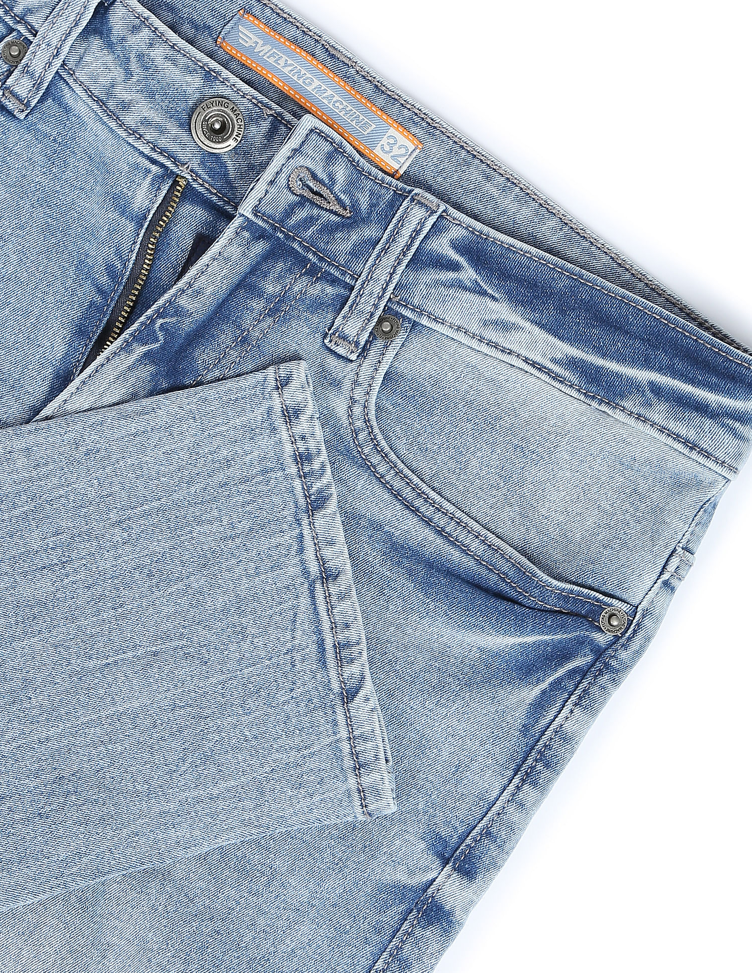 Flying Machine Stone Wash Jackson Skinny Fit Jeans
