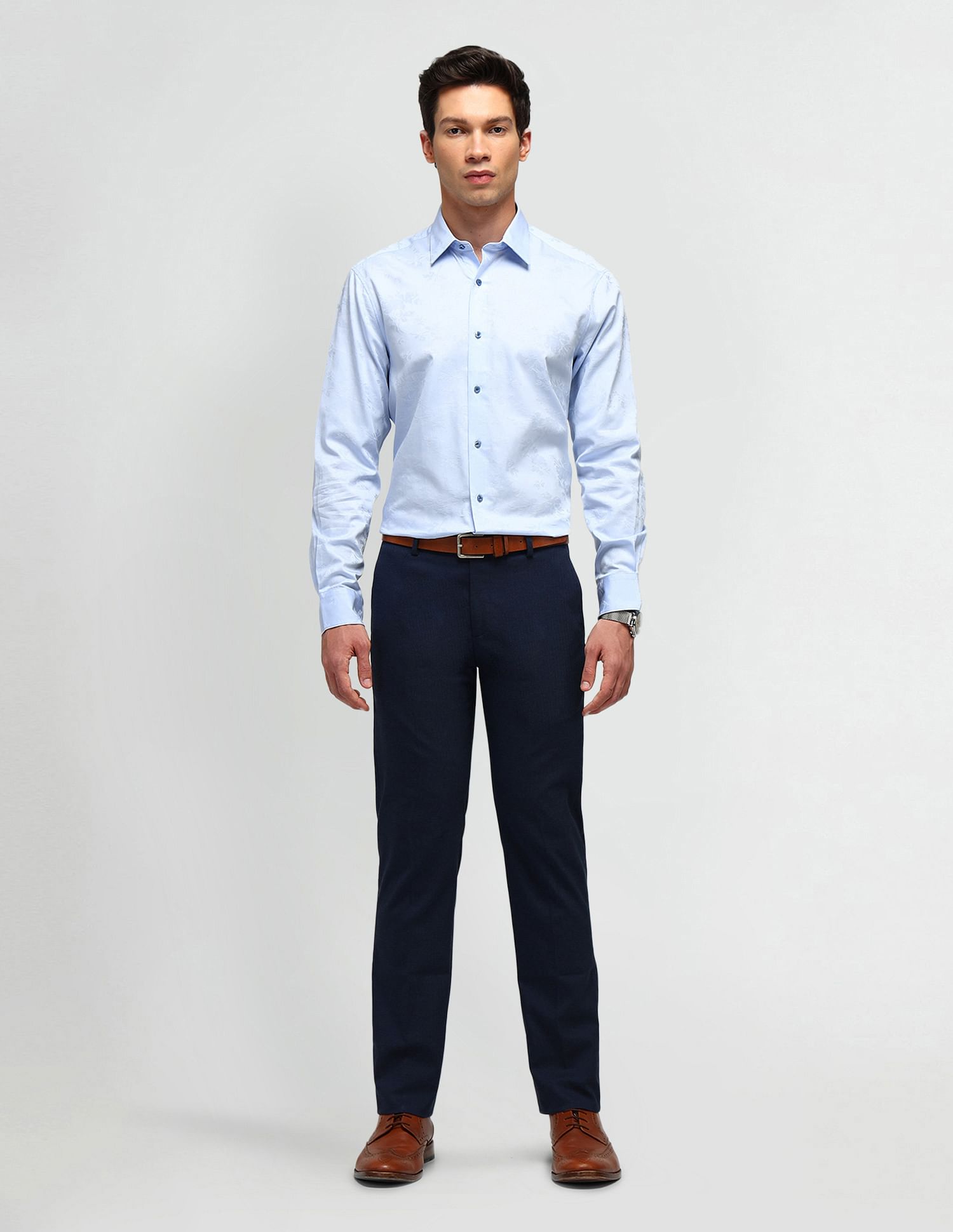 Arrow Slim Fit Textured Pattern Shirt