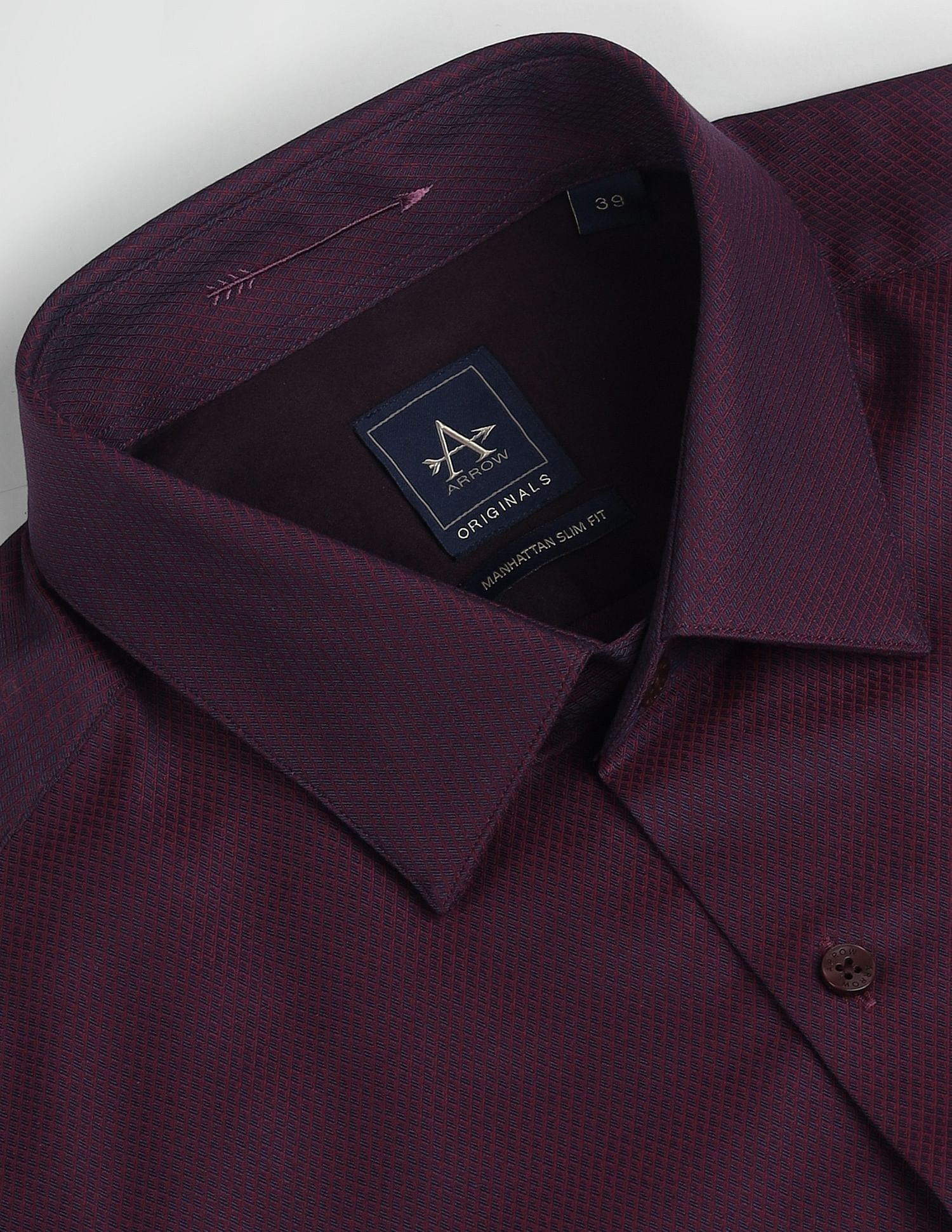Arrow Manhattan Slim Fit Dobby Shirt