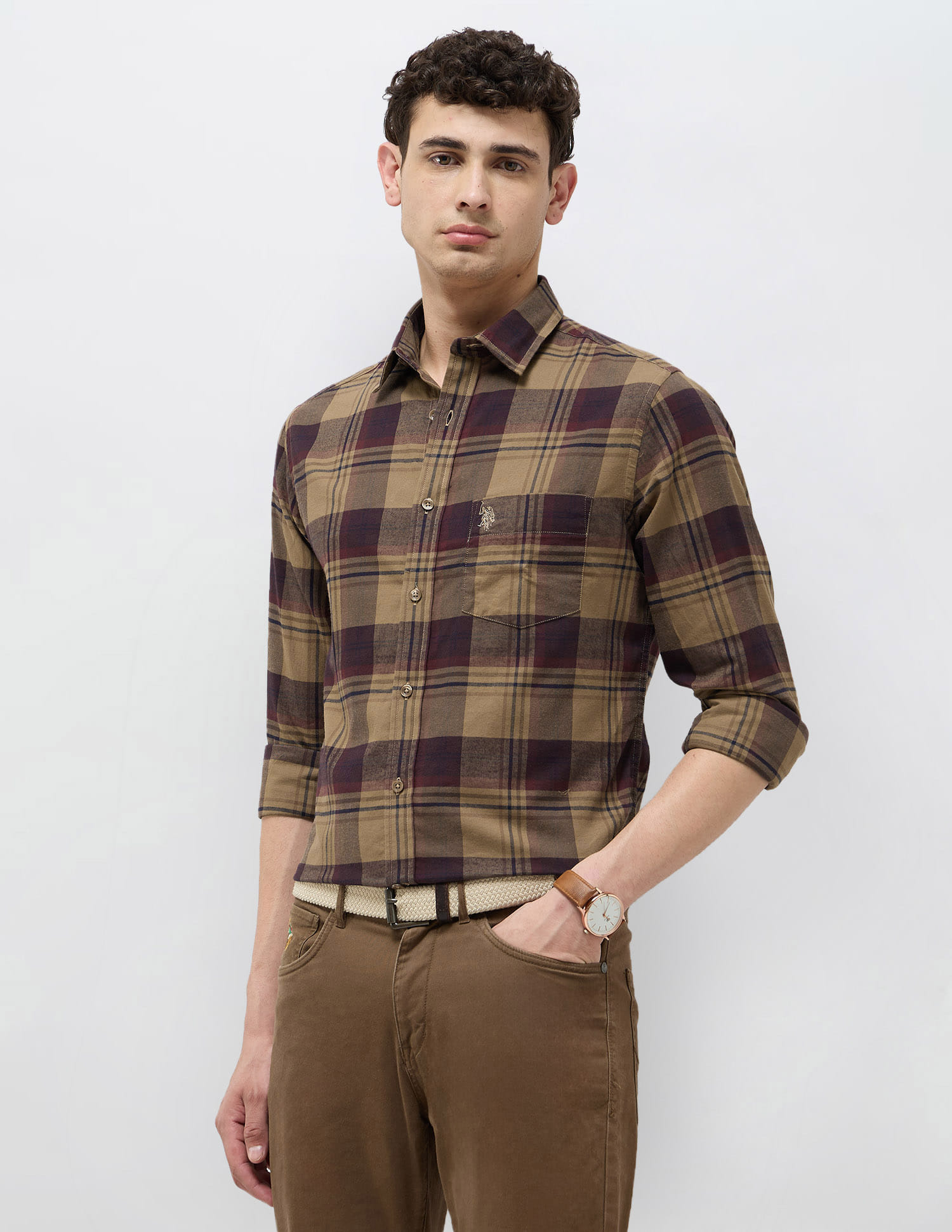 Buy U.S. Polo Assn. Tailored Fit Checked Shirt - NNNOW.com