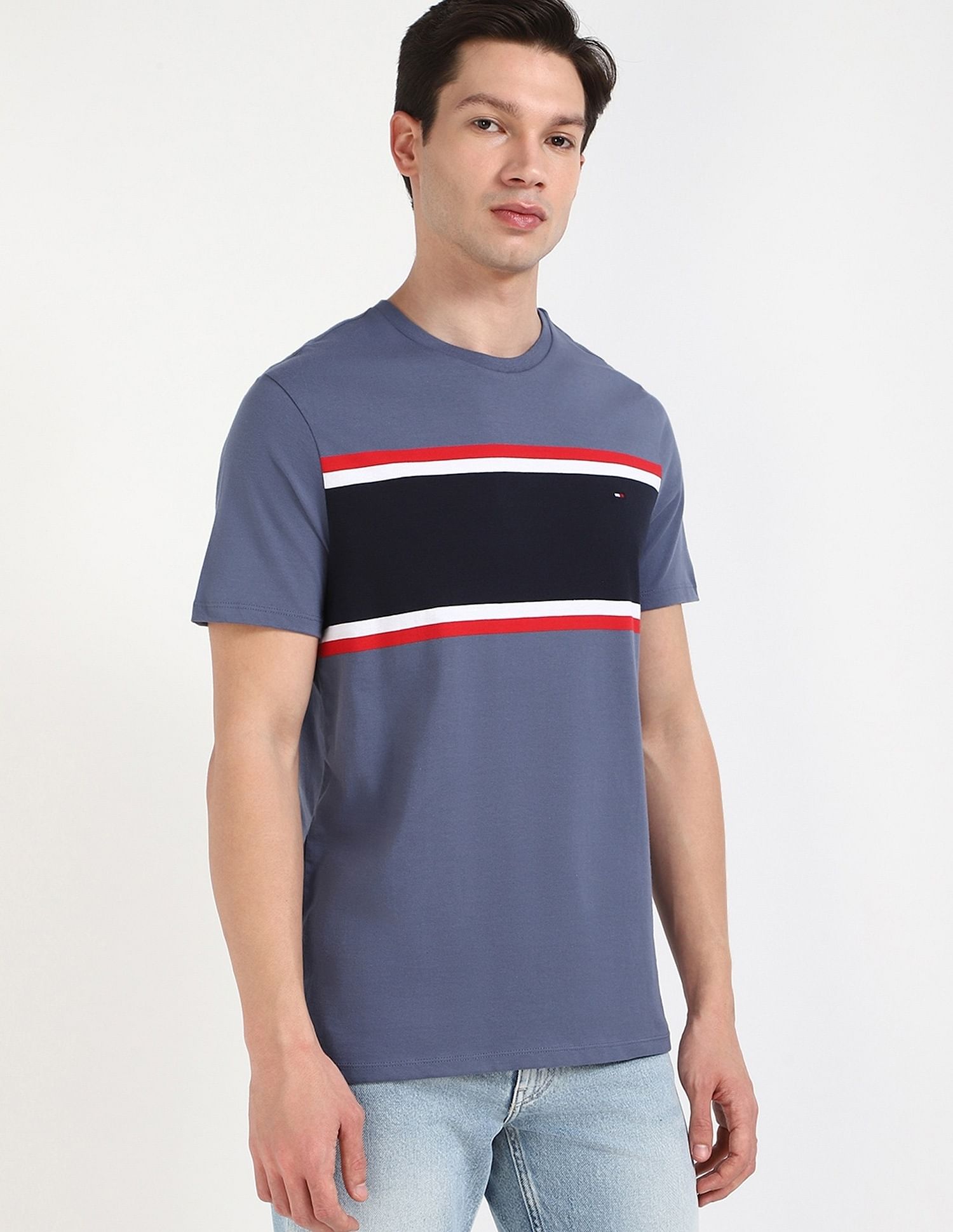 Tommy Hilfiger Striped Regular-Fit Cotton T-Shirt