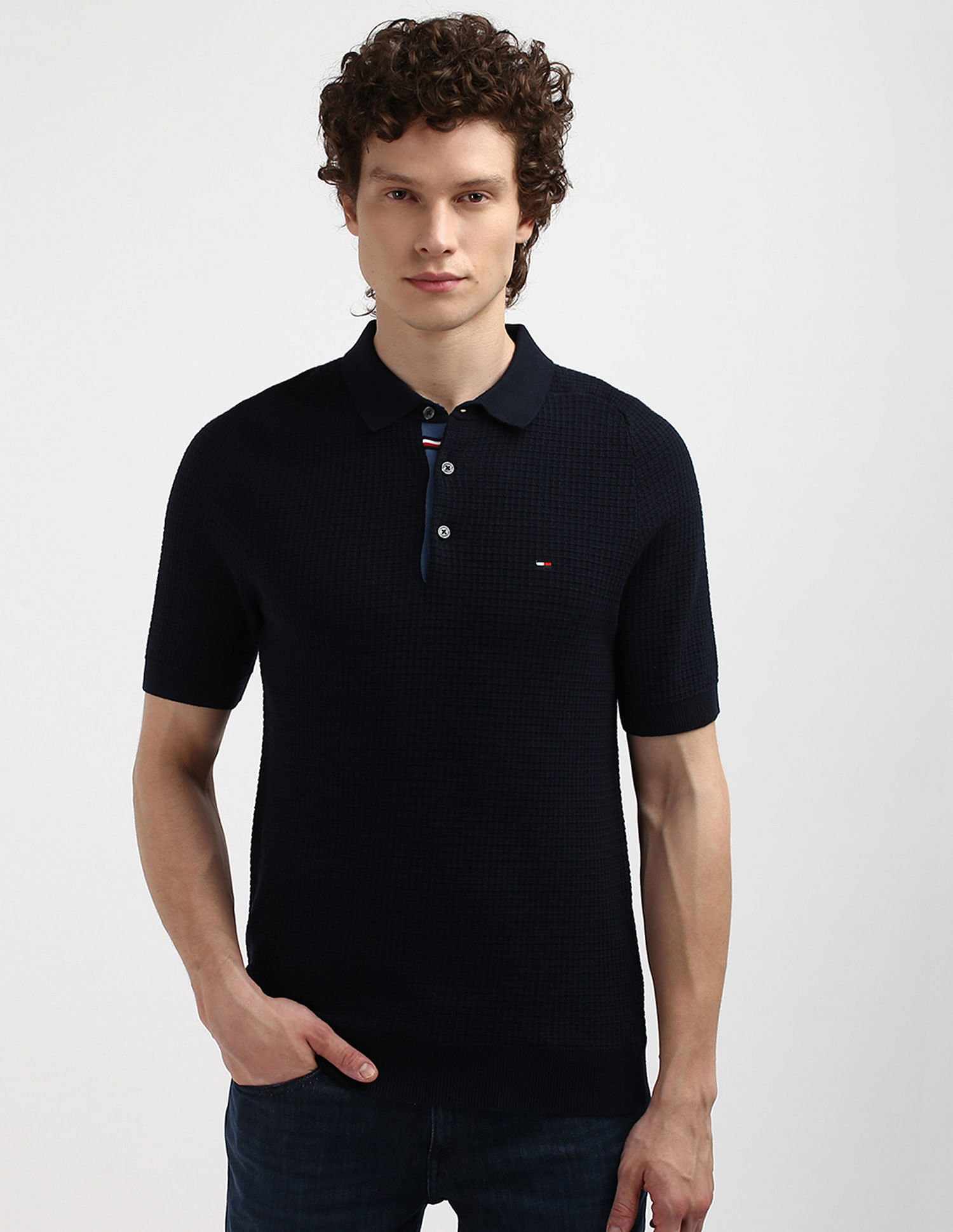 Tommy Hilfiger Spring Grid Short Sleeve Polo Shirt