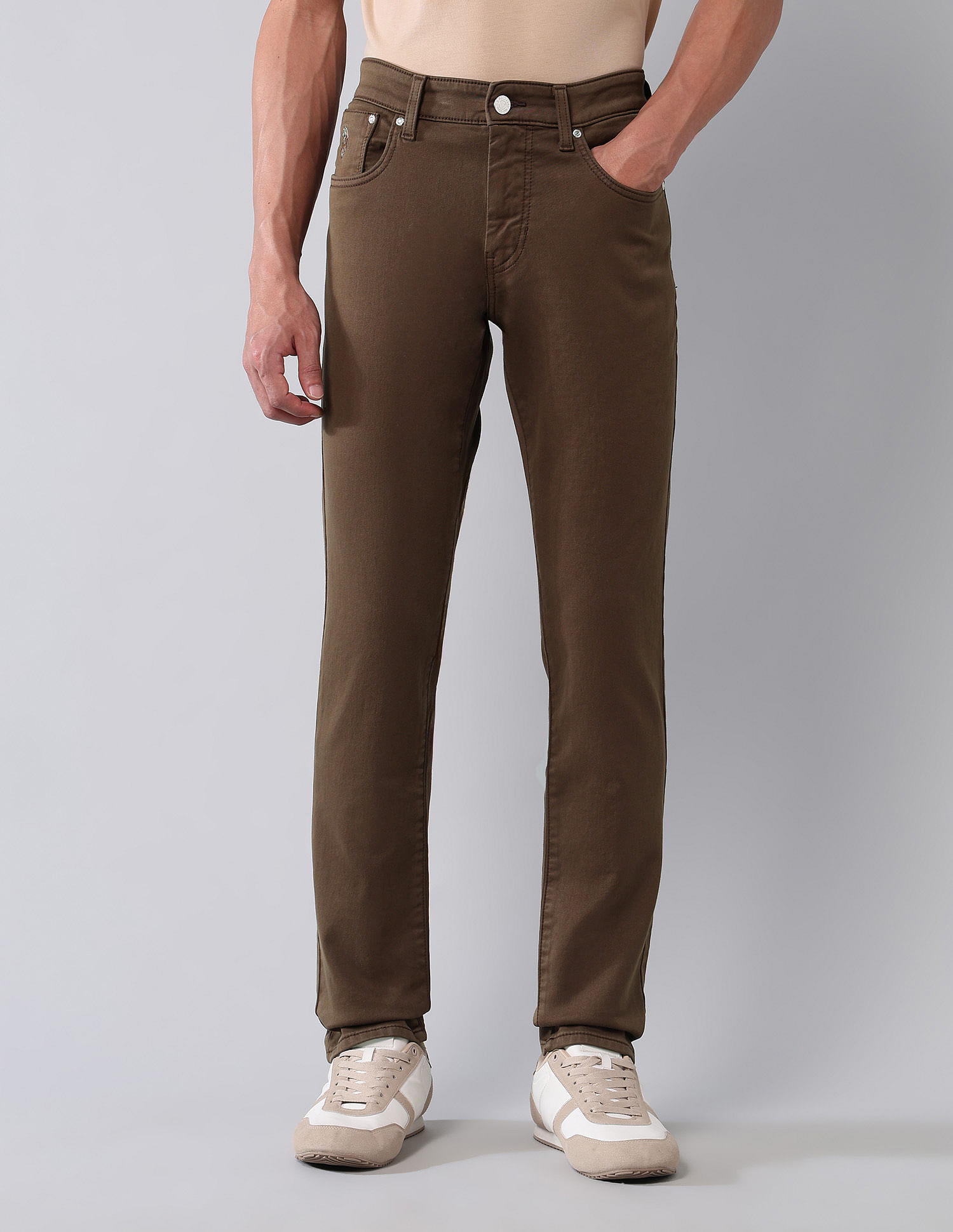 U.S. Polo Assn. Denim Co. Brandon Slim Tapered Fit Brown Jeans