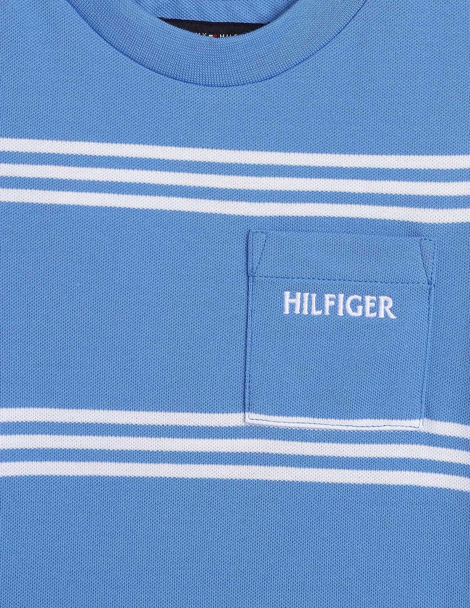 Tommy Hilfiger Kids Boys Striped Regular-Fit Cotton T-Shirt