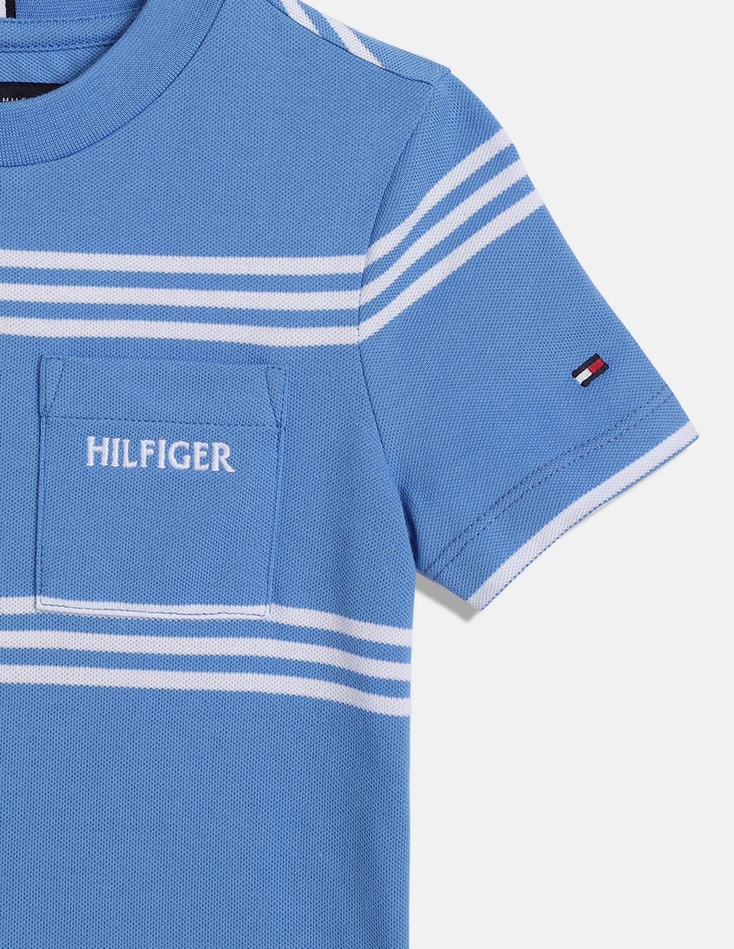 Tommy Hilfiger Kids Boys Striped Regular-Fit Cotton T-Shirt