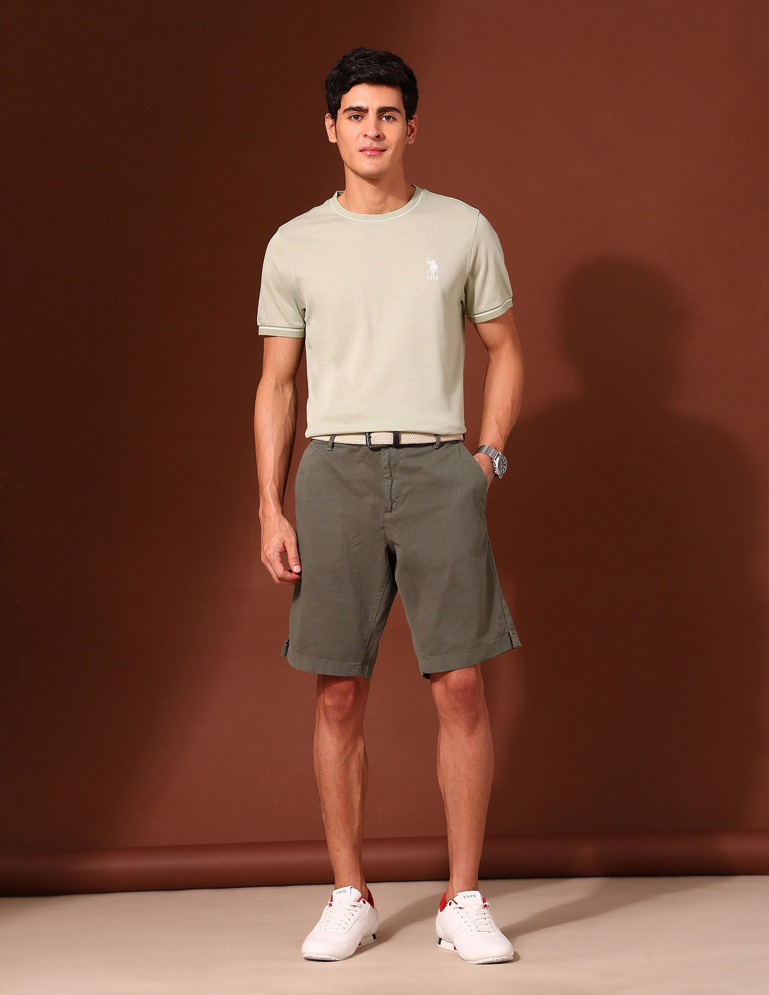 U.S. Polo Assn. Solid Slim Fit Chino Shorts