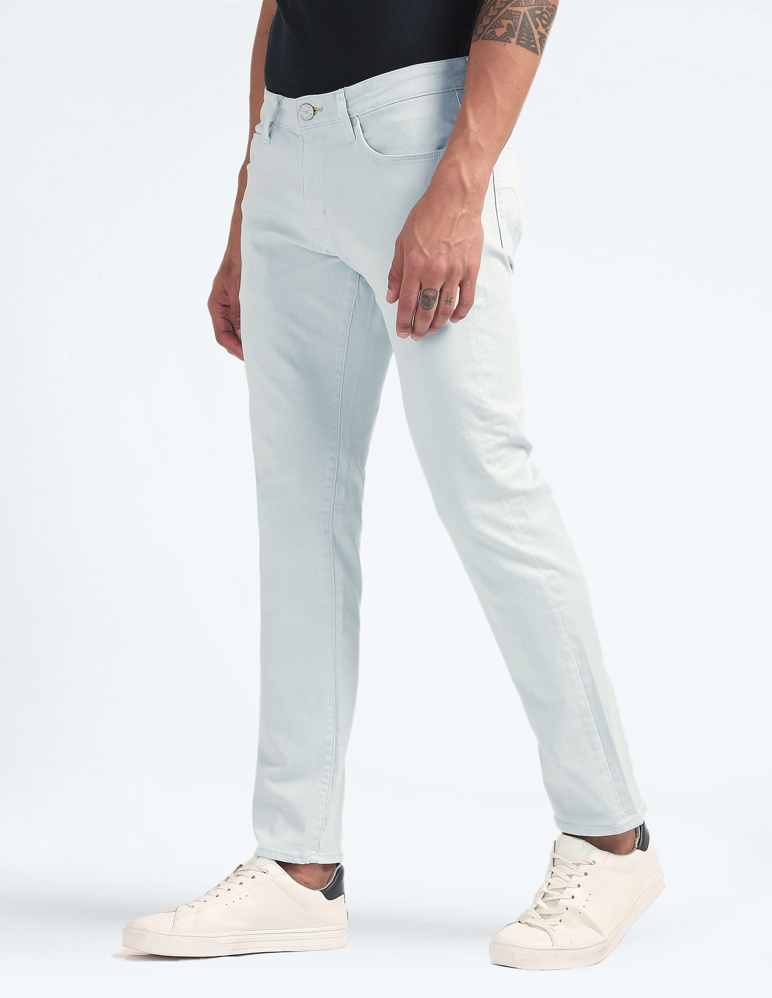 Flying Machine Mid Rise Michael Slim Tapered Jeans