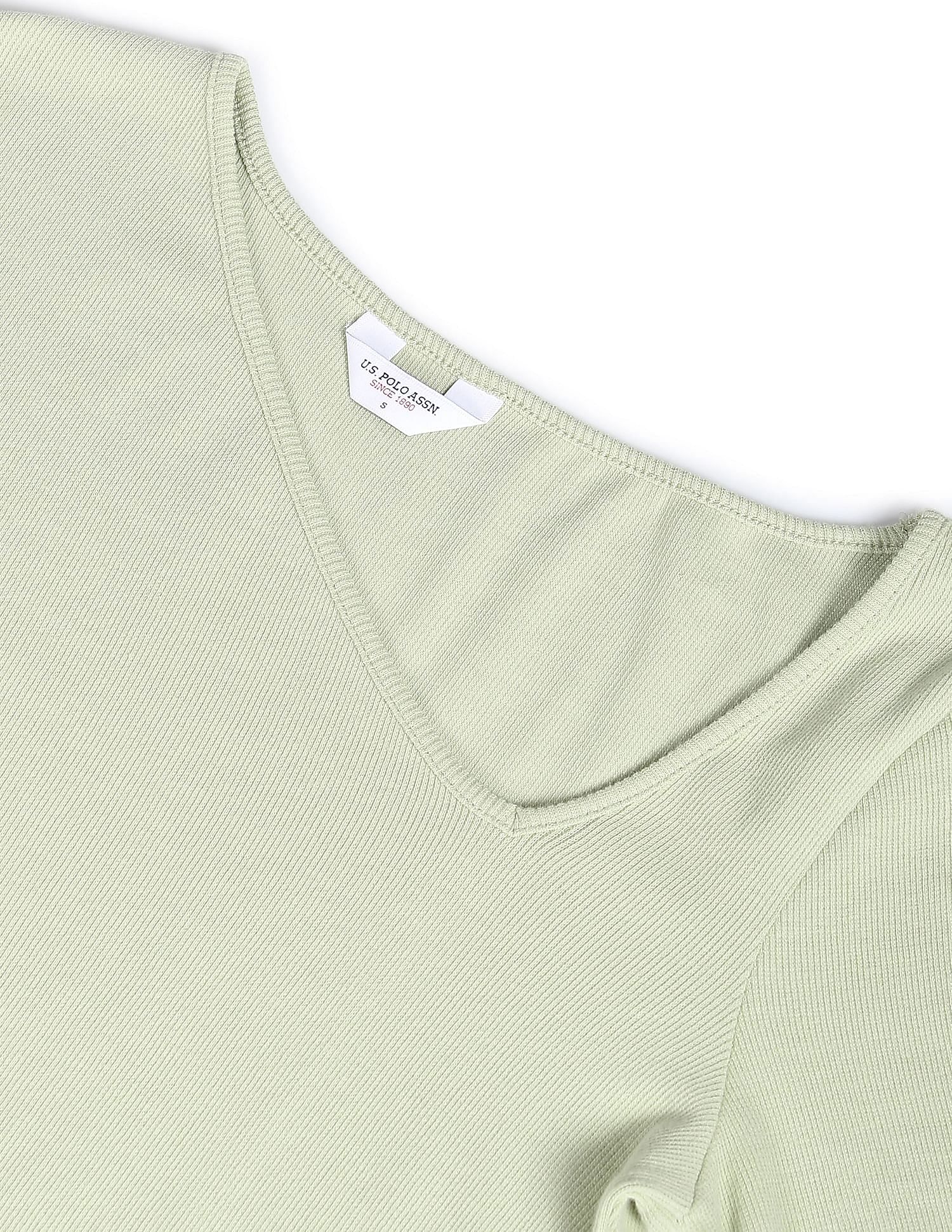 U.S. Polo Assn. Women Long Sleeve V-Neck Top