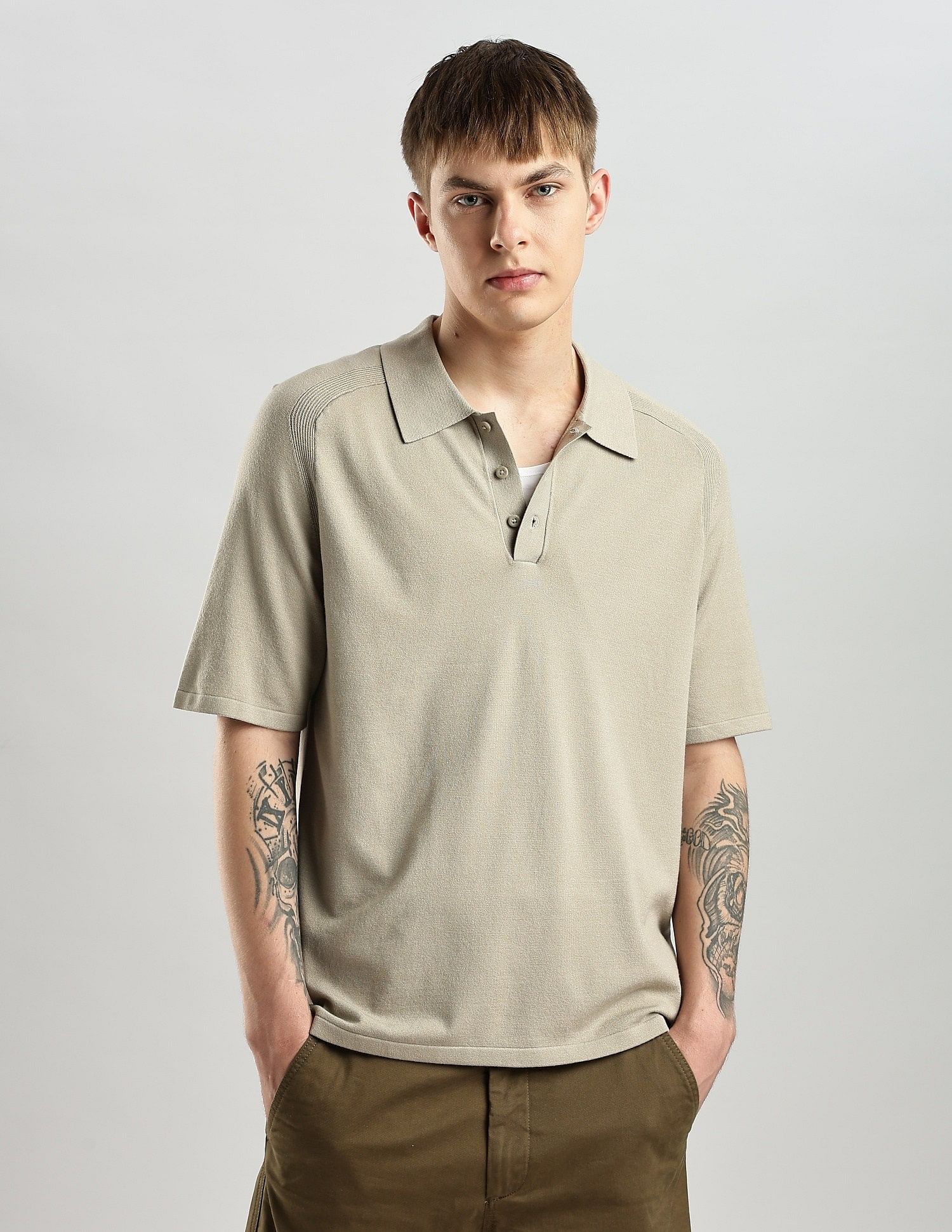 Calvin Klein Jeans Solid Regular Fit Viscose Polo Shirt
