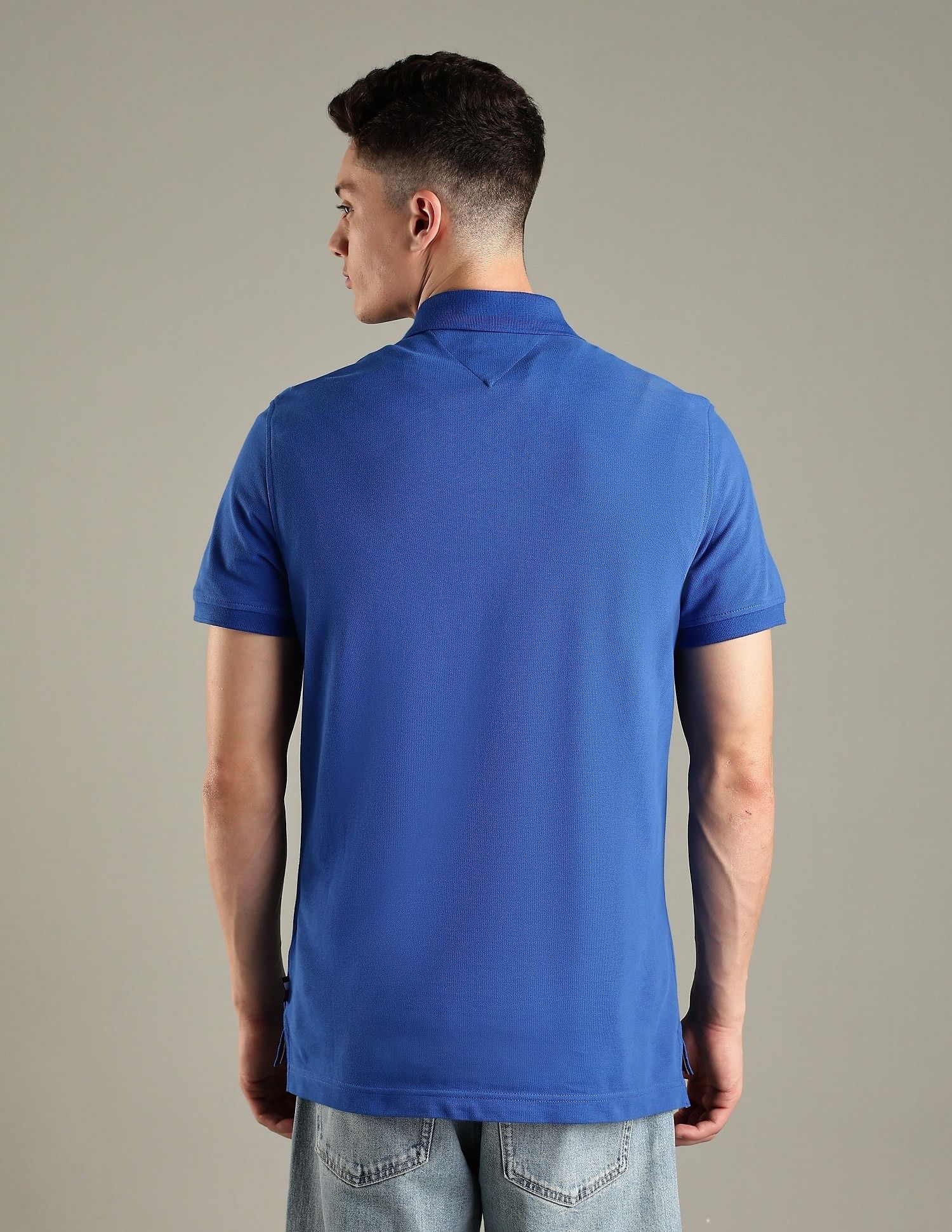 Tommy Hilfiger Solid Regular-Fit Cotton Polo Shirt