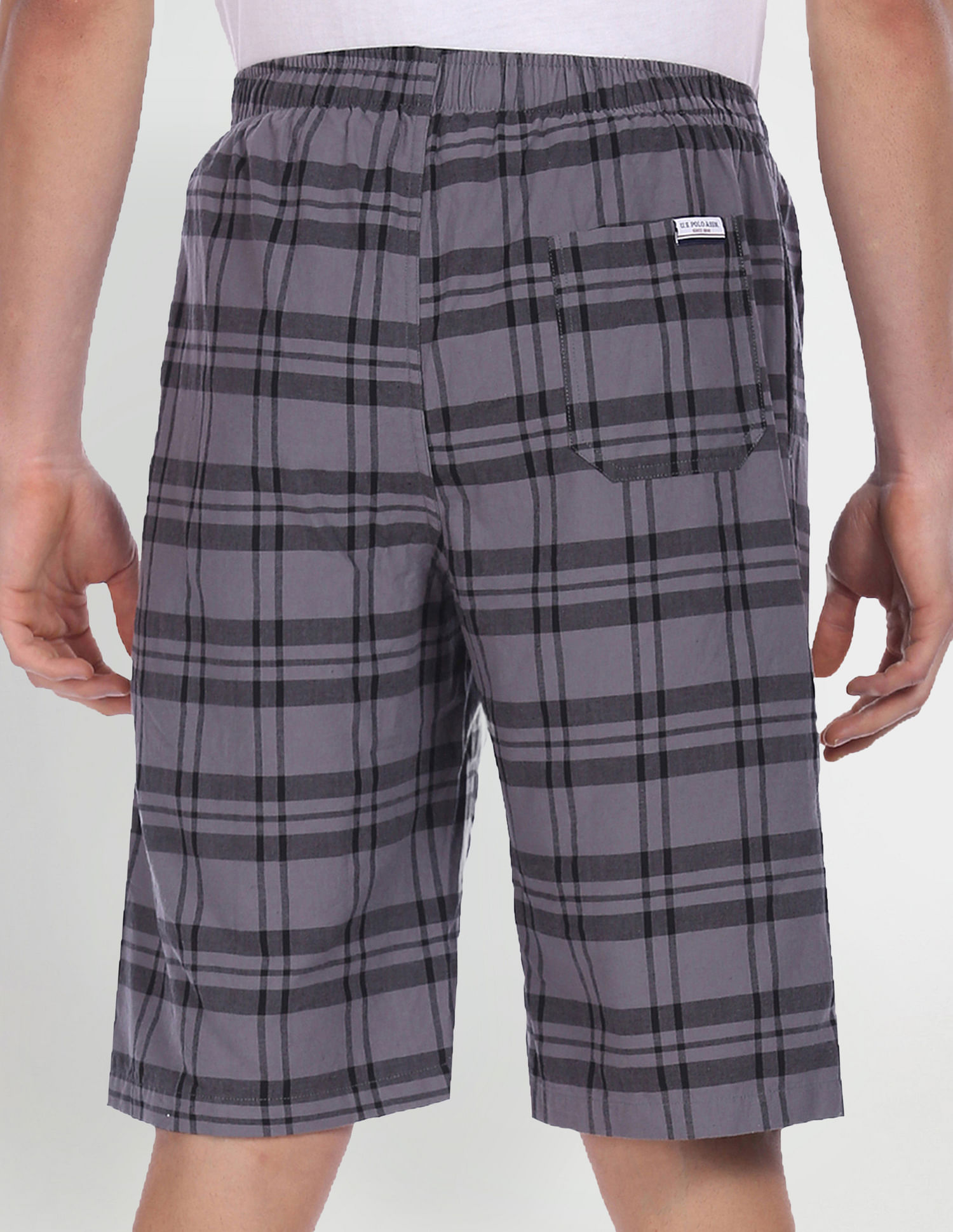 USPA Innerwear Pure Cotton Checked I692 Bermudas - Pack Of 1