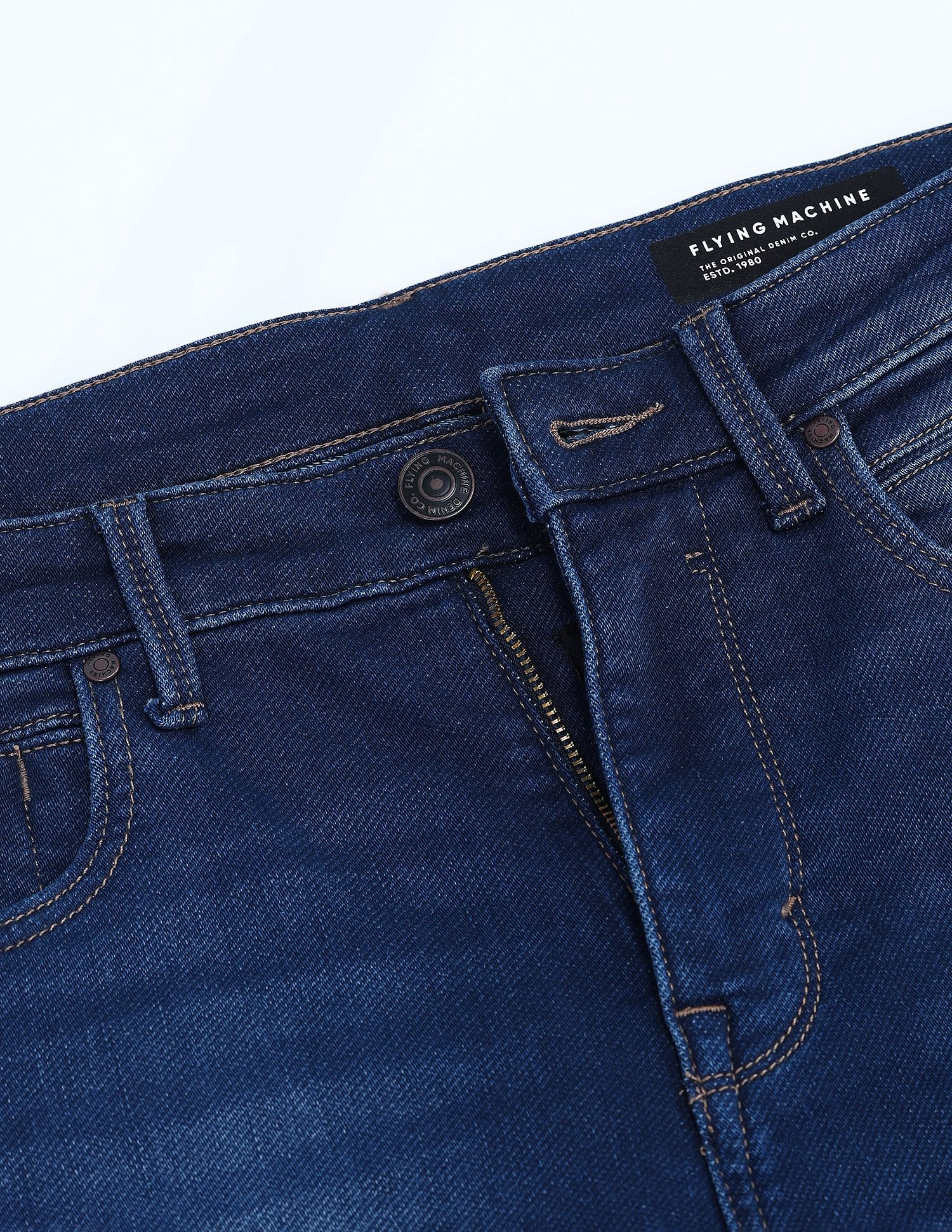 Flying Machine Slash Slim Tapered Fit Jeans