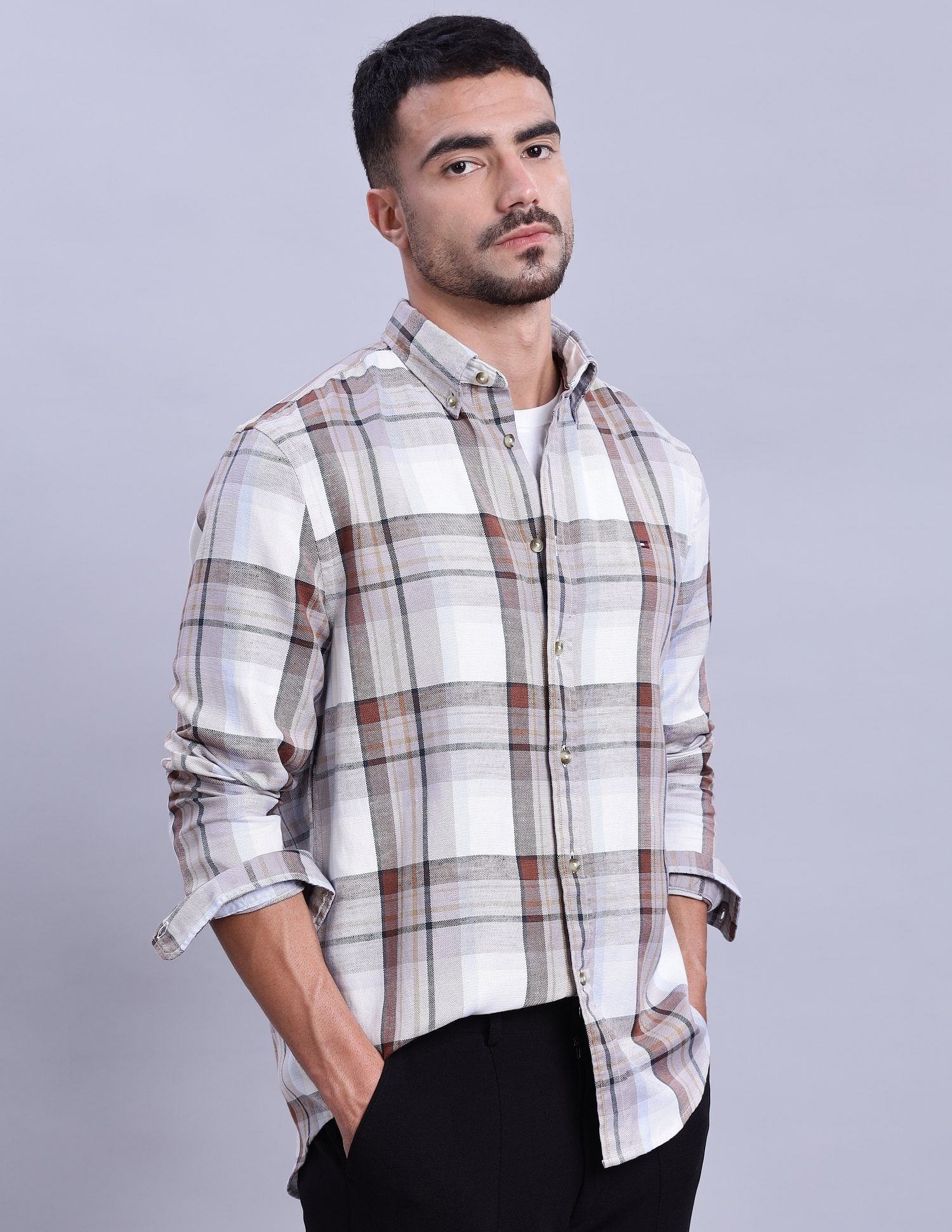 Tommy Hilfiger Checks Regular-Fit Cotton Shirt