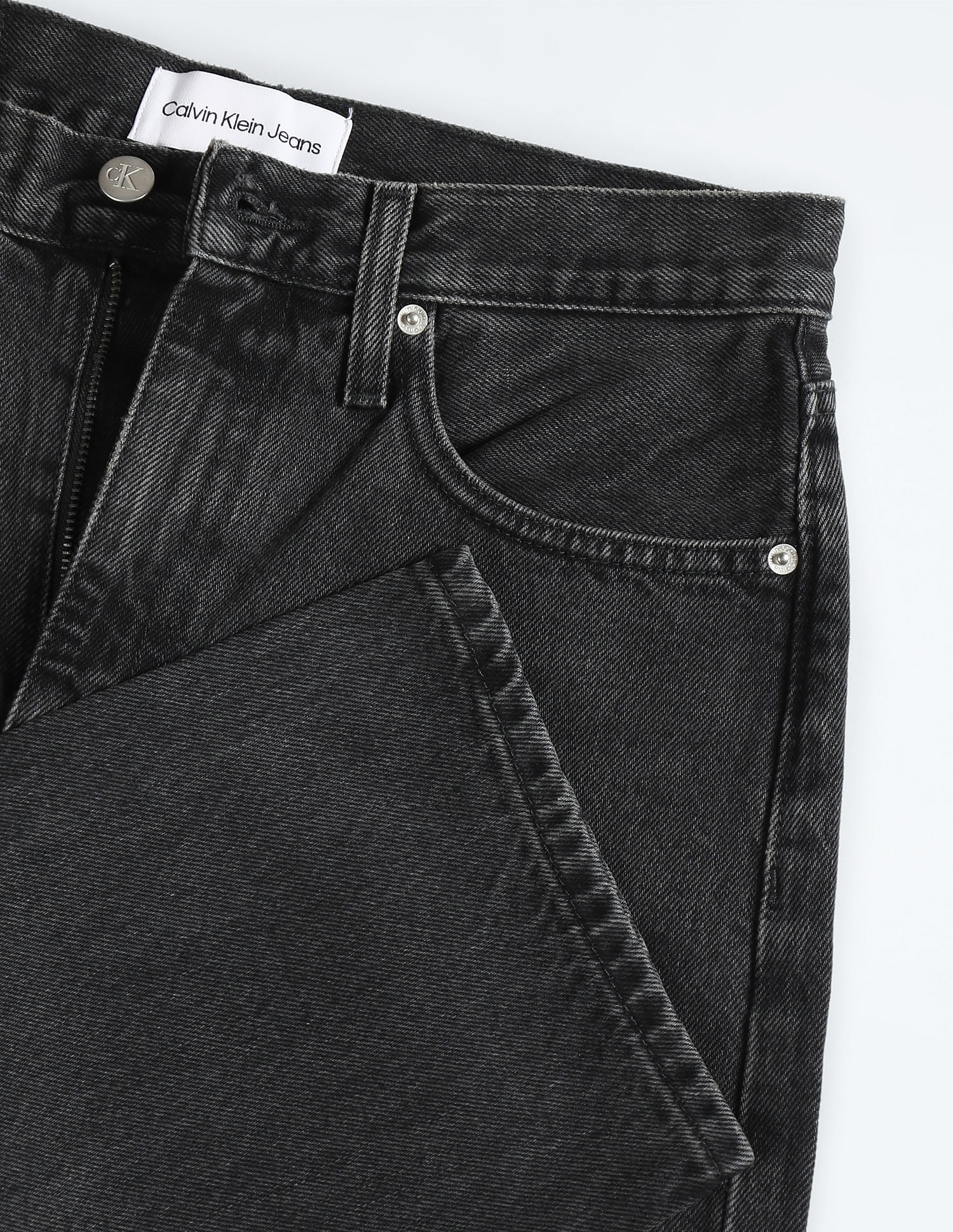 Calvin Klein Jeans High Rise Rinsed Straight Jeans