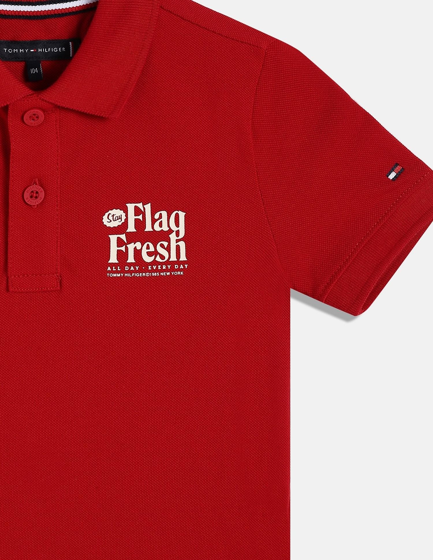 Tommy Hilfiger Kids Boys Graphic Relaxed-Fit Cotton Polo T-Shirt