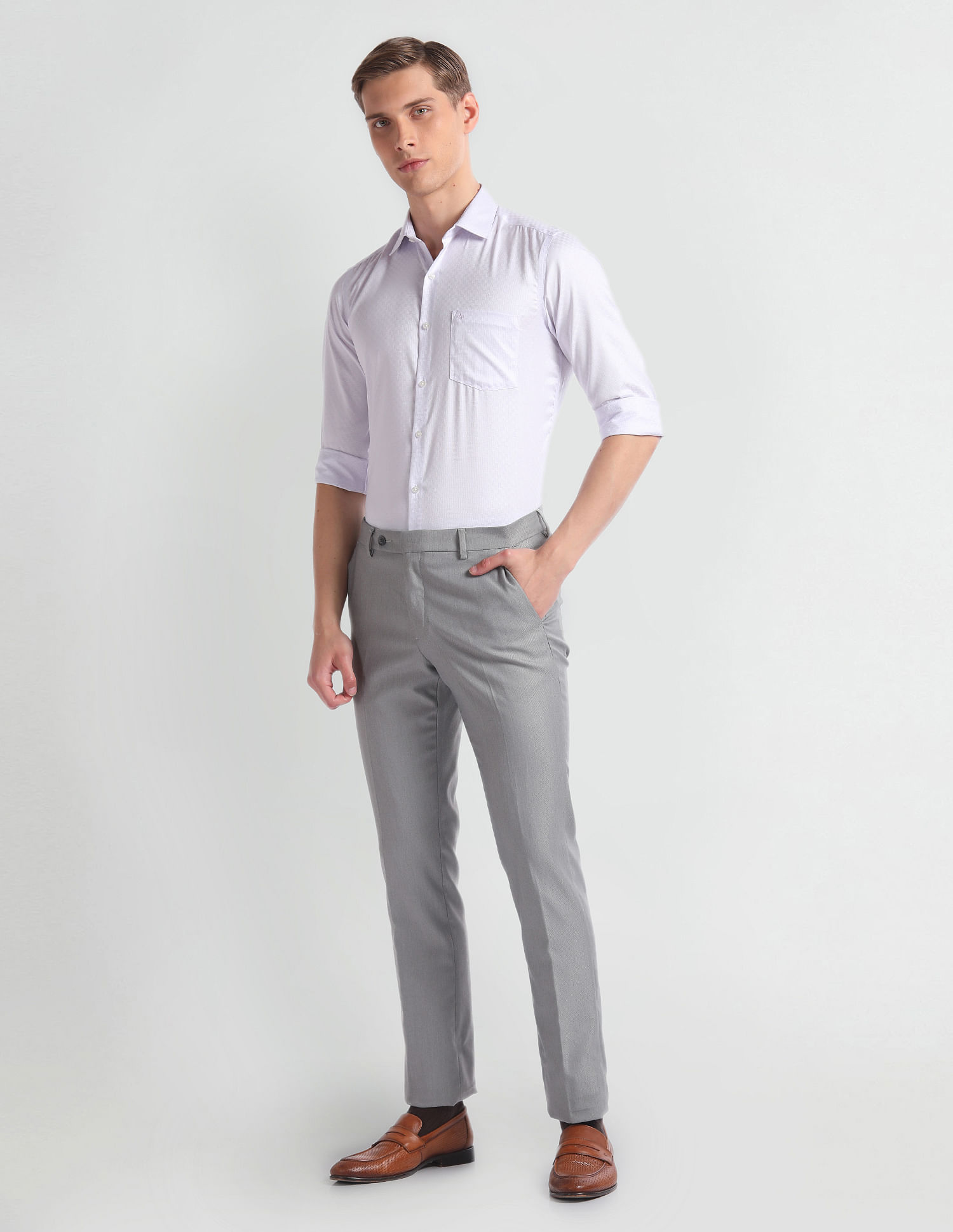 Arrow Pure Cotton Auto Press Shirt