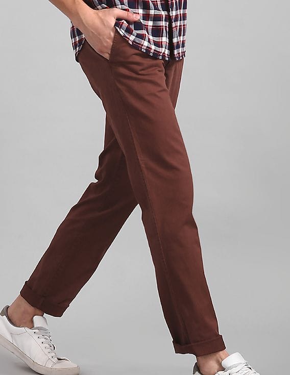 Buy GAP Men Brown Vintage Wash Khakis In Slim Fit With GapFlex - NNNOW.com