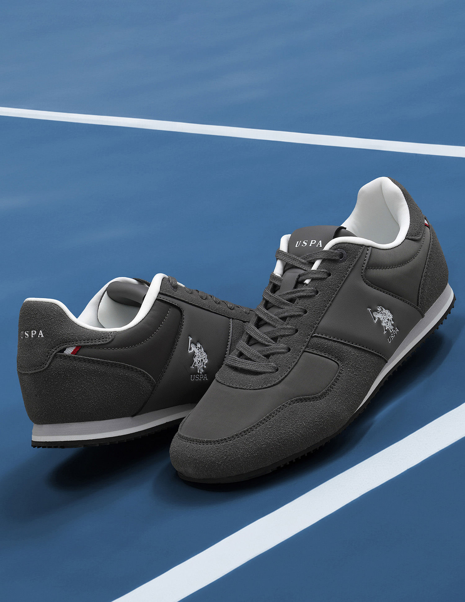 U.S. Polo Assn. Men Sorrento Dk. Grey Retro Sneakers