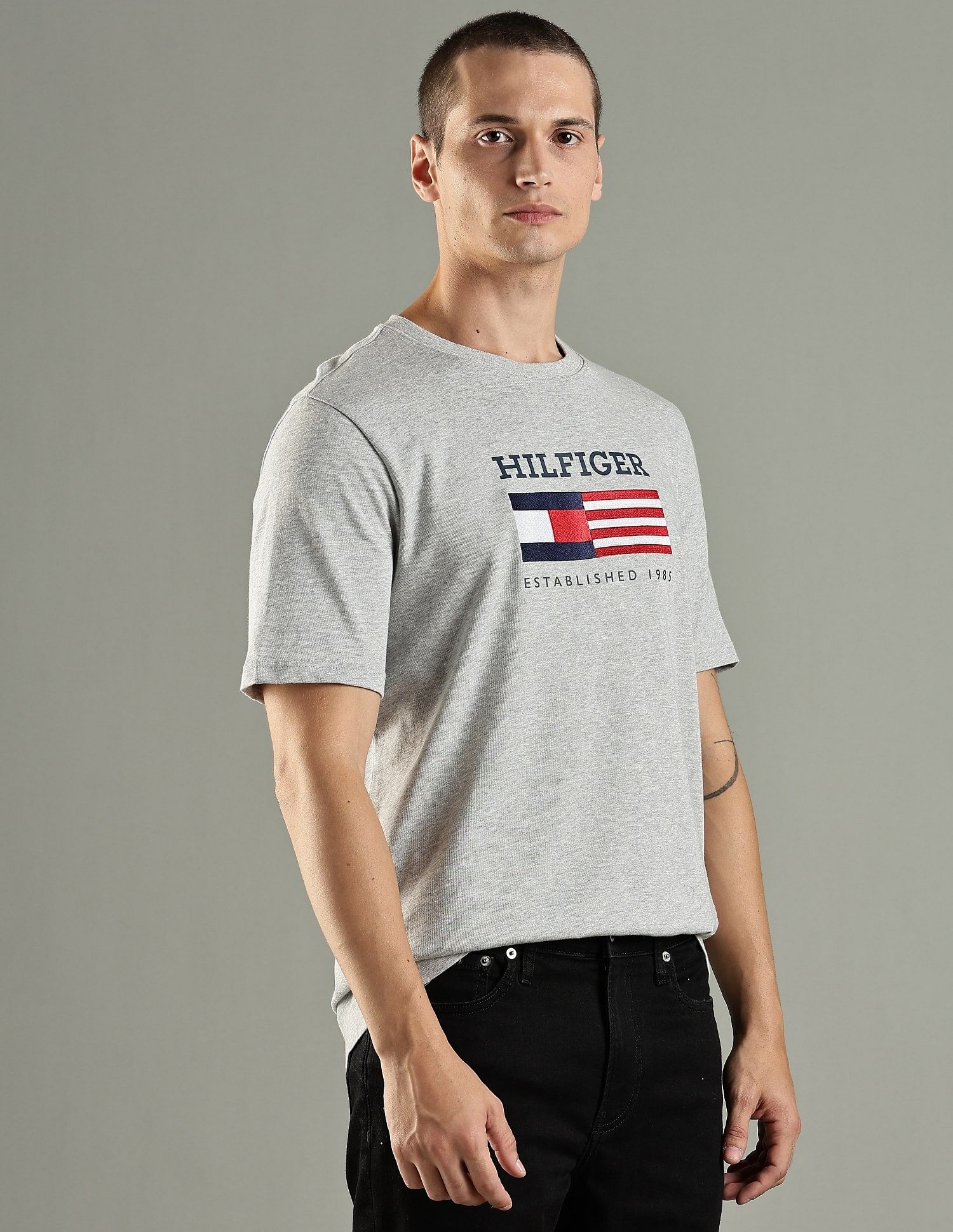 Tommy Hilfiger Logo Regular Fit Cotton T-Shirt