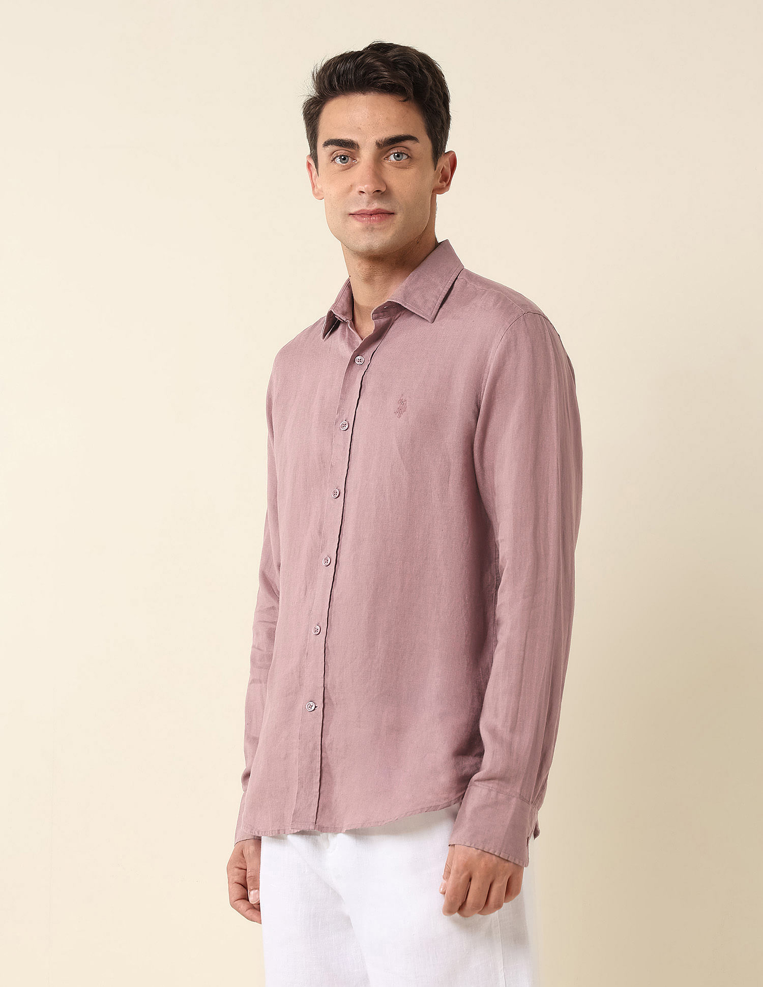 U.S. Polo Assn. Tailored Fit Pure Linen Shirt