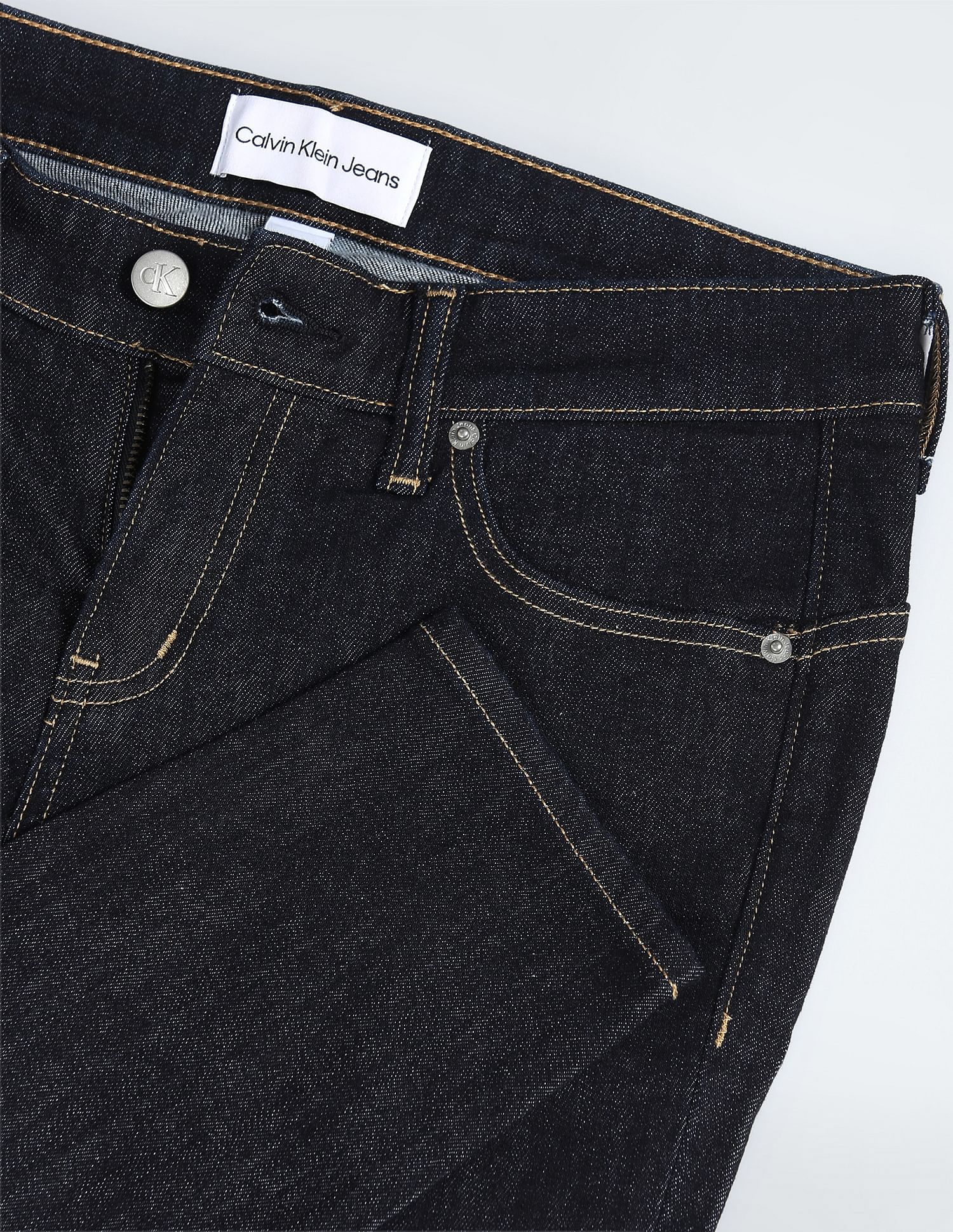 Calvin Klein Jeans Mid Rise Rinsed Jeans