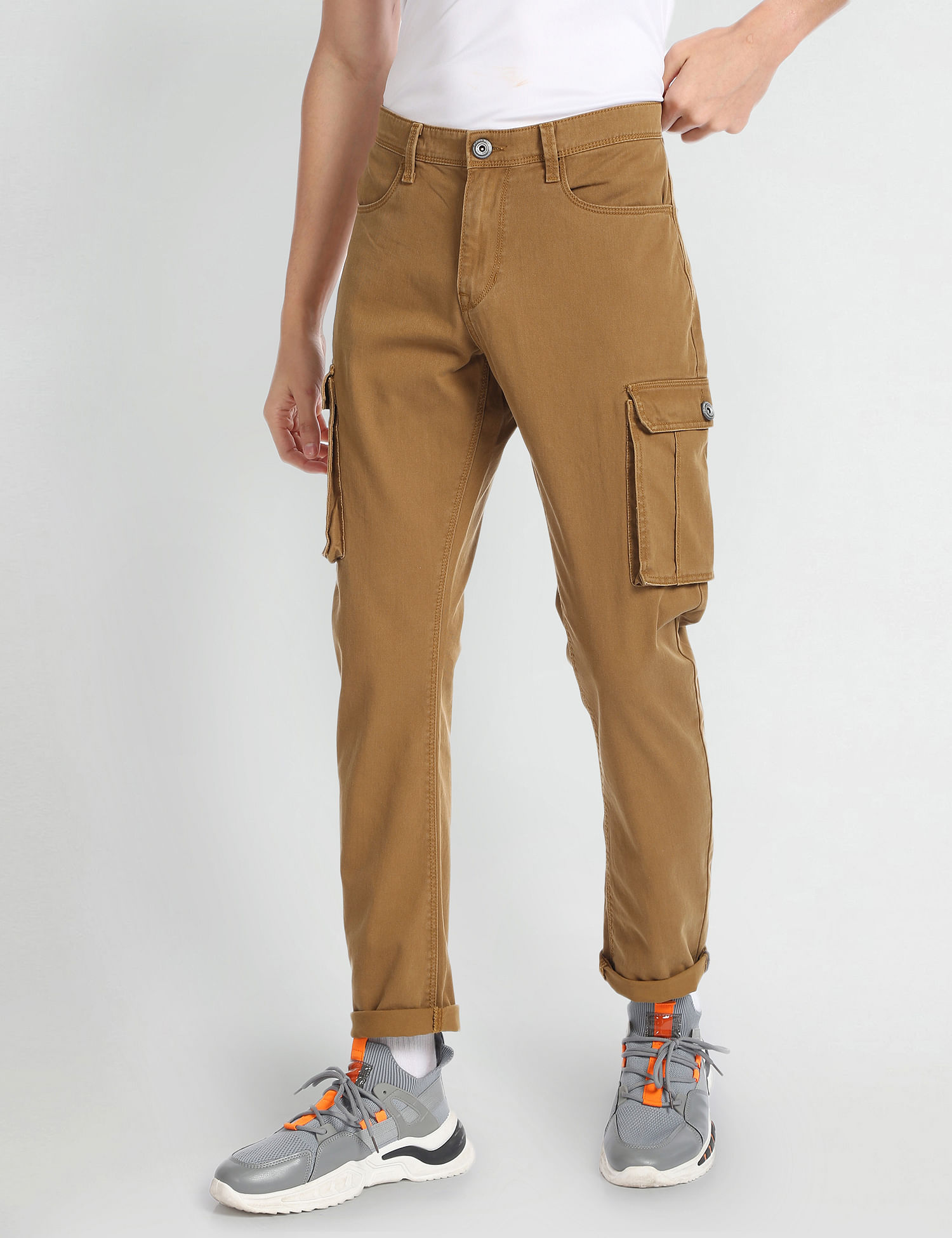 Buy Flying Machine Mid Rise Cargo Jeans - NNNOW.com