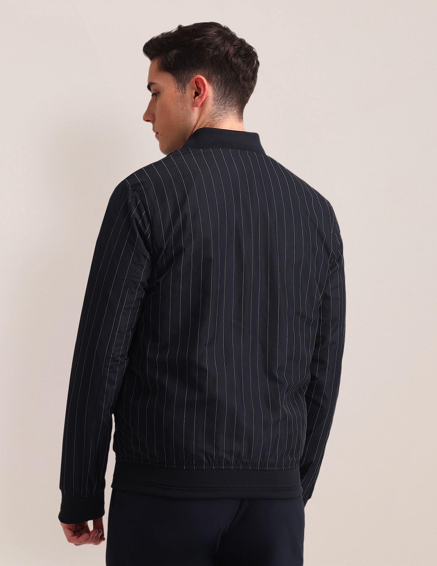 U.S. Polo Assn. Regular Fit Striped Bomber Jacket