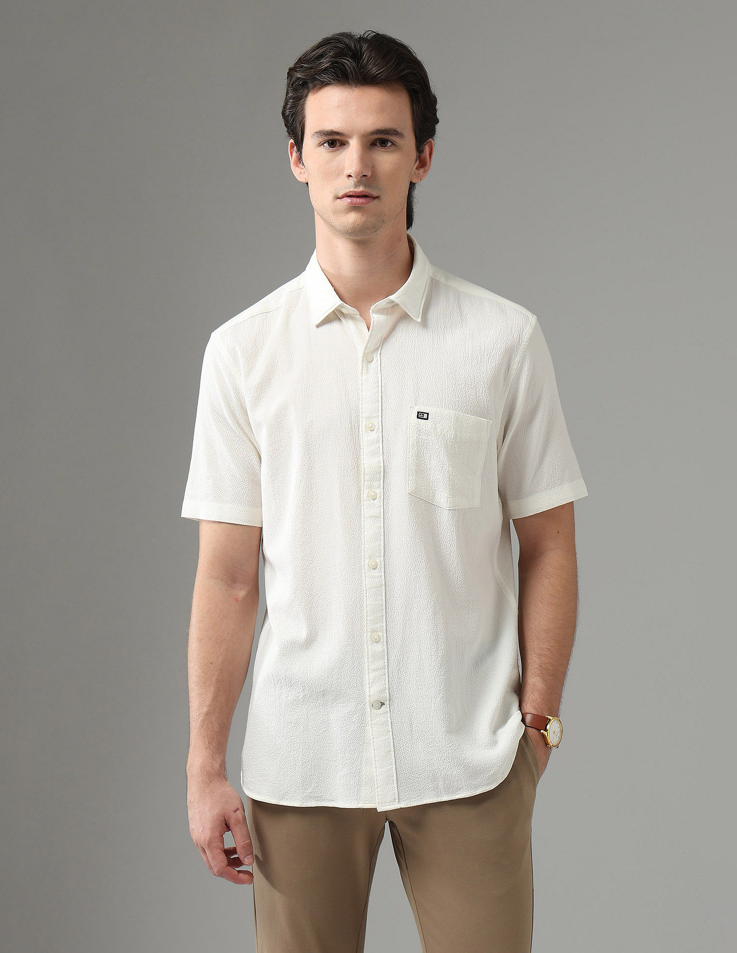 Arrow Sport Seersucker Regular Fit Shirt
