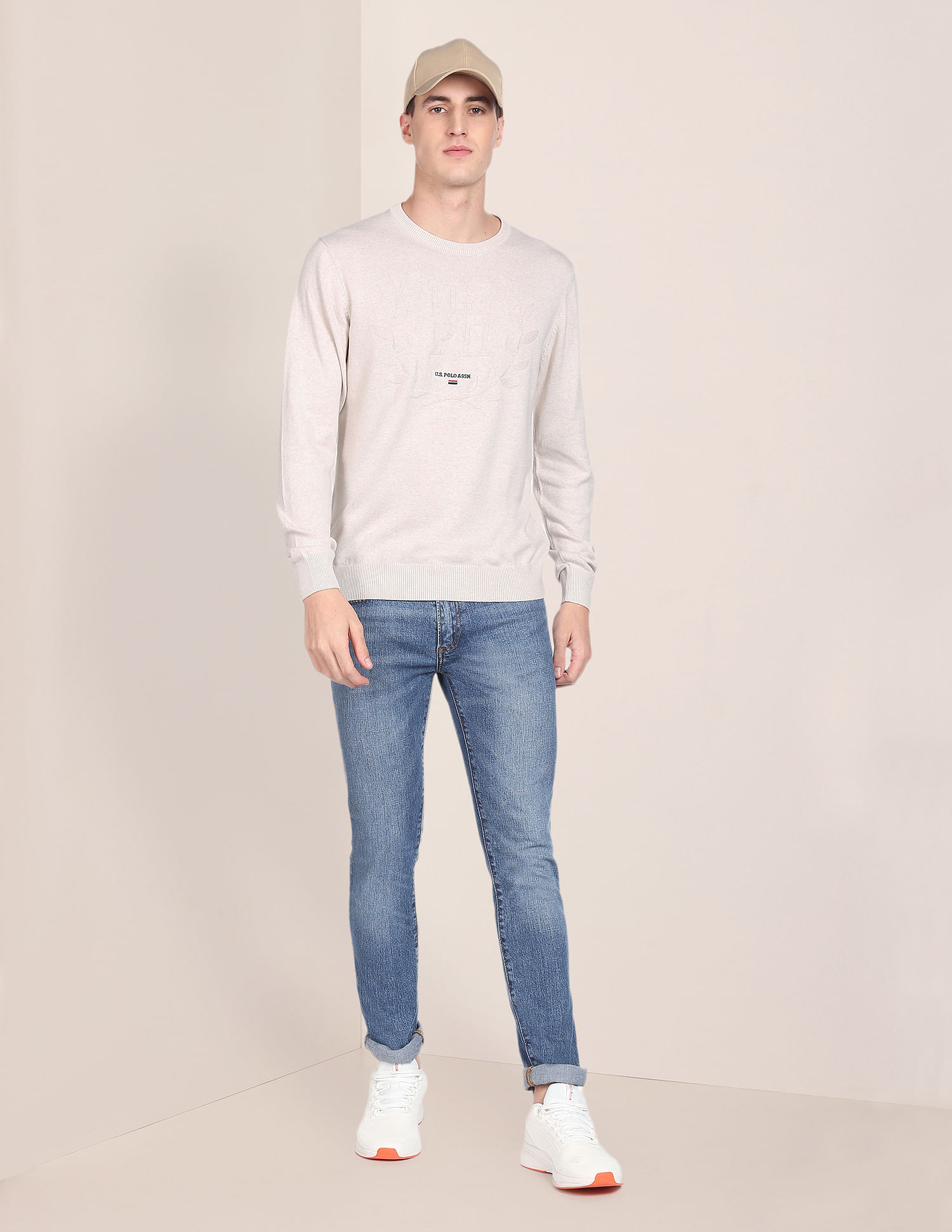 U.S. Polo Assn. Crew Neck Solid Sweater