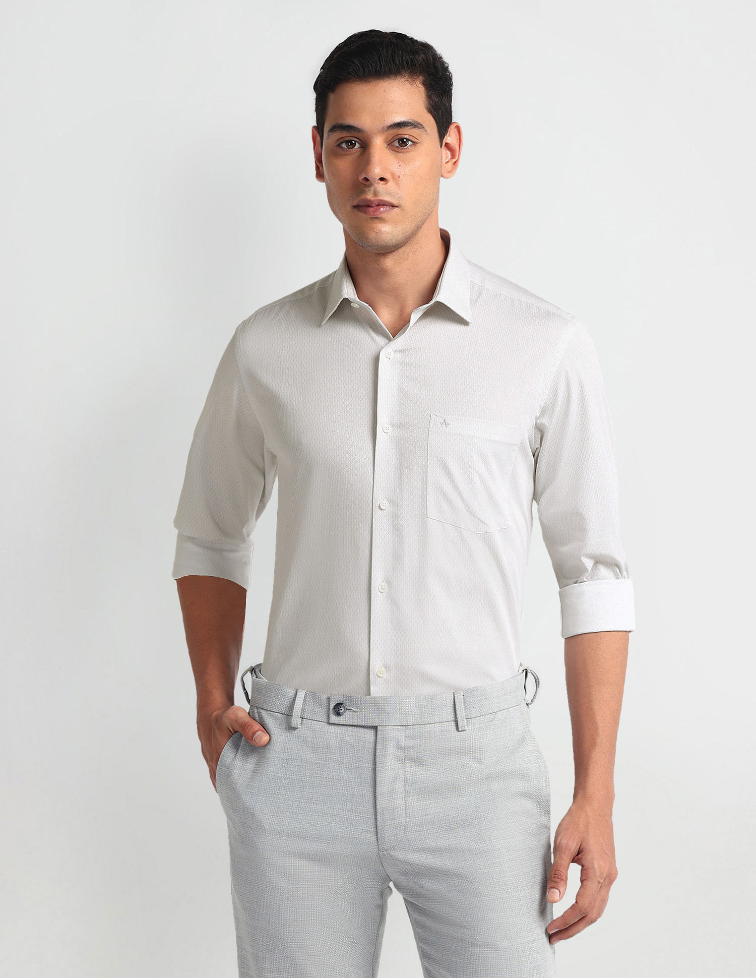 Arrow Geometric Print Pure Cotton Shirt